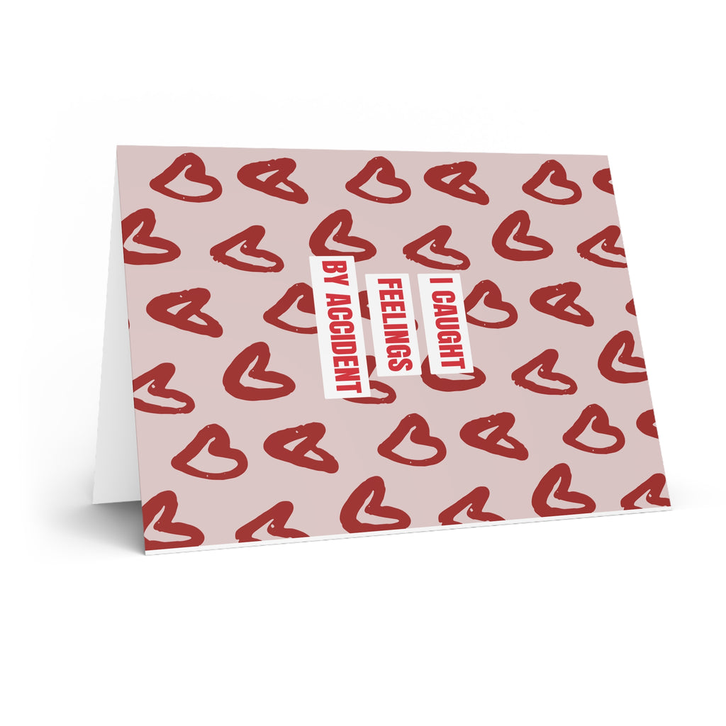 I Caught Feelings By Accident Valentines Card