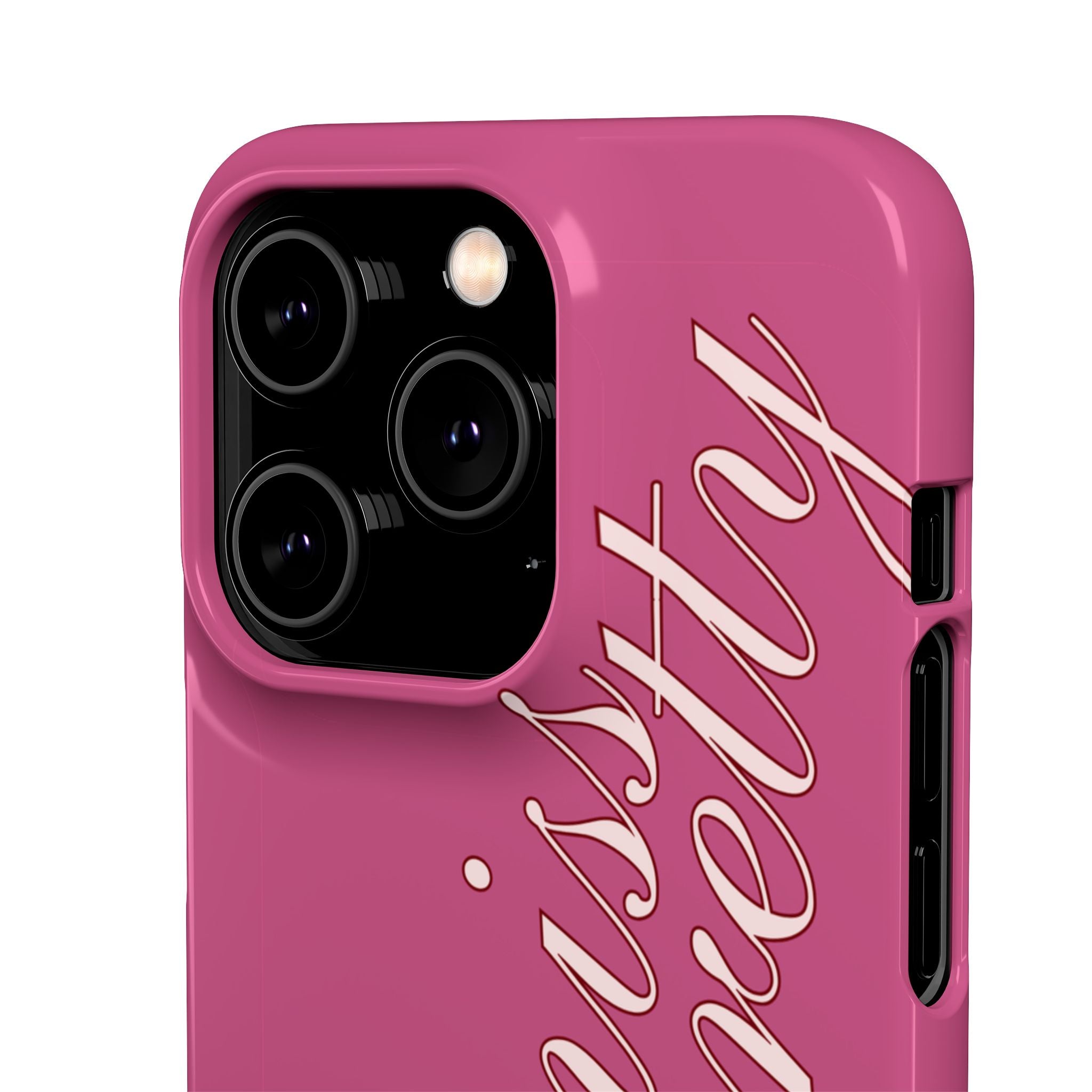 Pink “Miss Pretty” Phone Case, Feminine Protective iPhone Cover