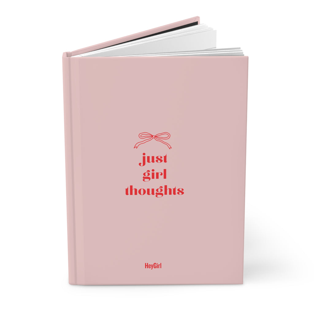 'Just Girl Thoughts' Hardcover Journal — Perfect Notebook for Overthinking, Dreams, & Manifesting