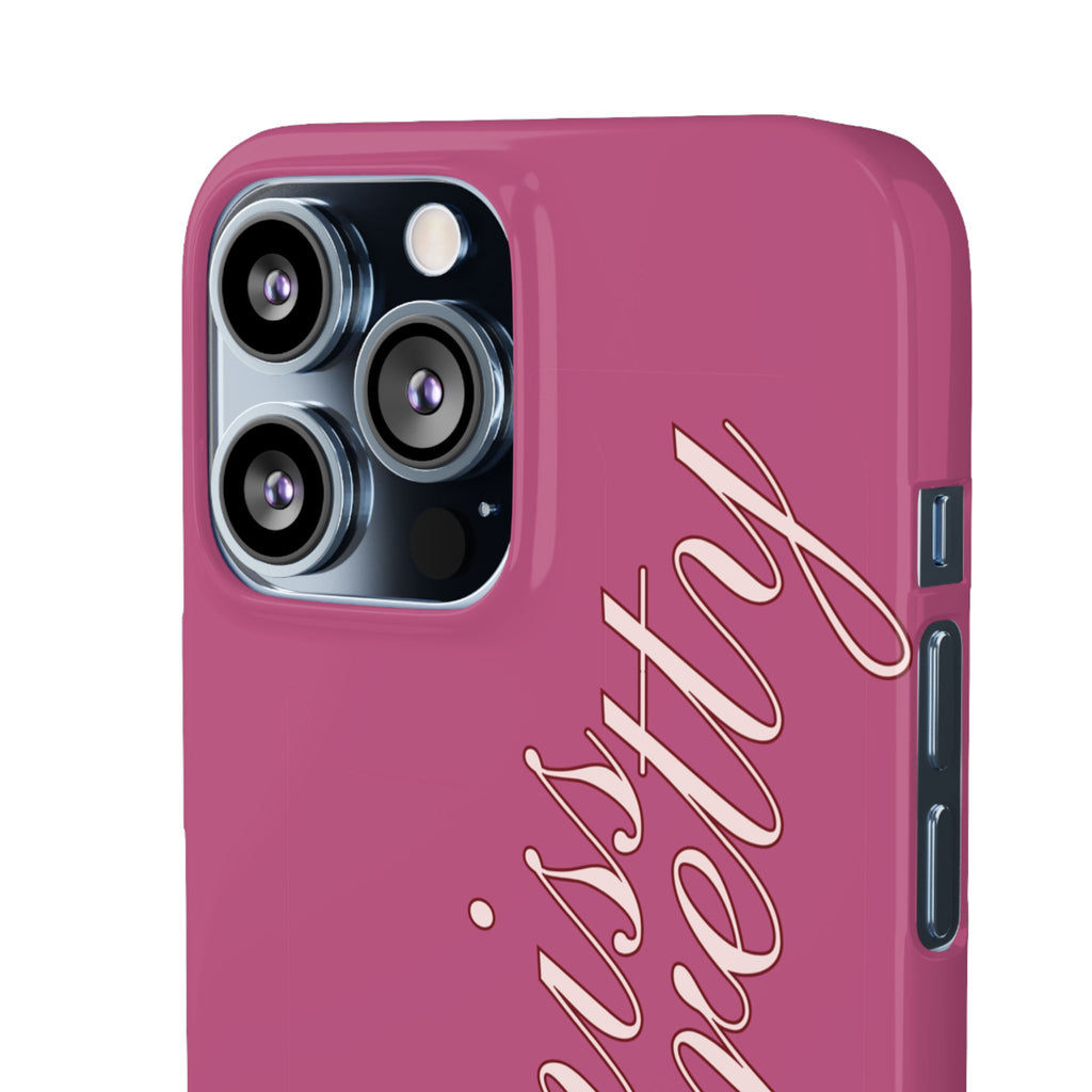 Pink “Miss Pretty” Phone Case, Feminine Protective iPhone Cover