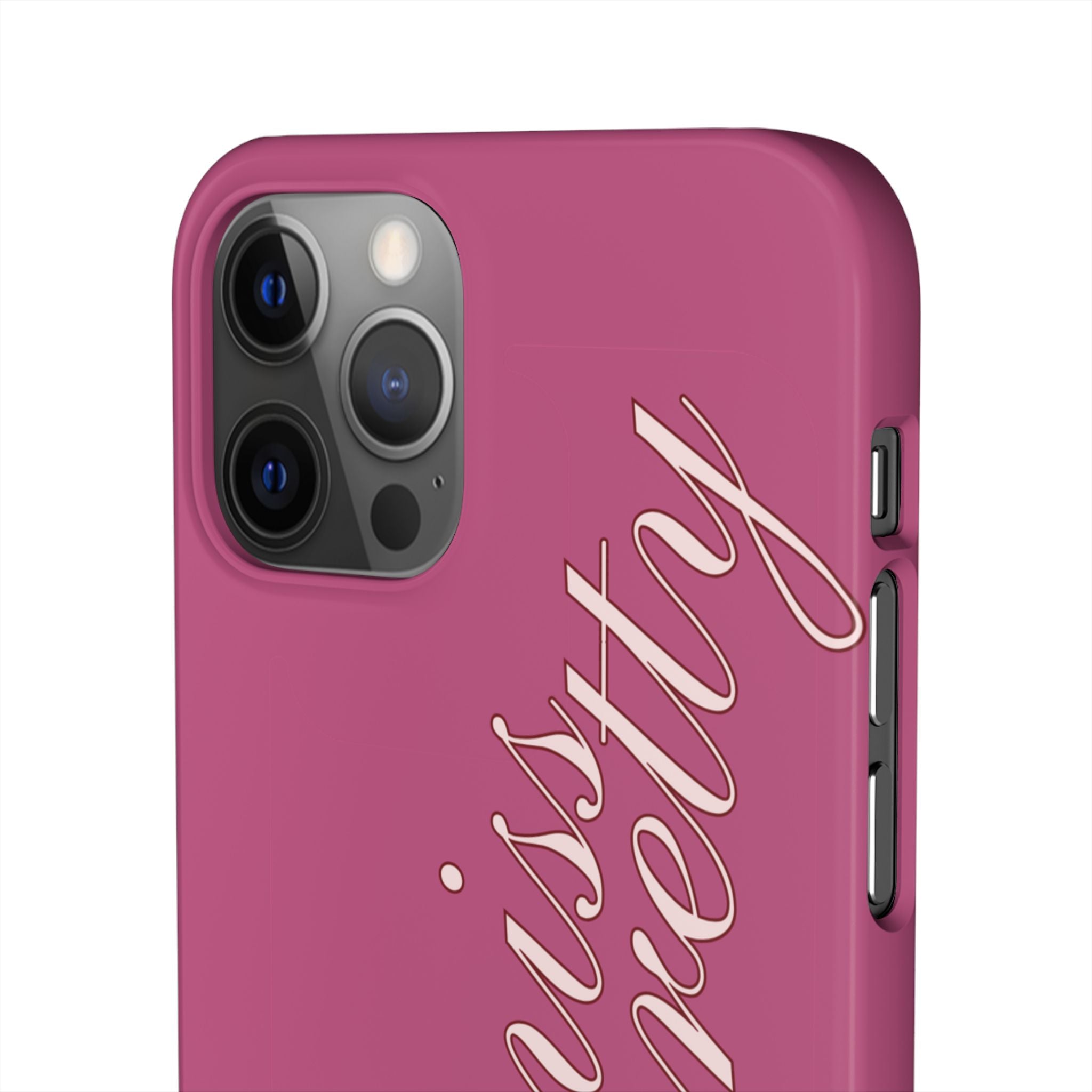 Pink “Miss Pretty” Phone Case, Feminine Protective iPhone Cover