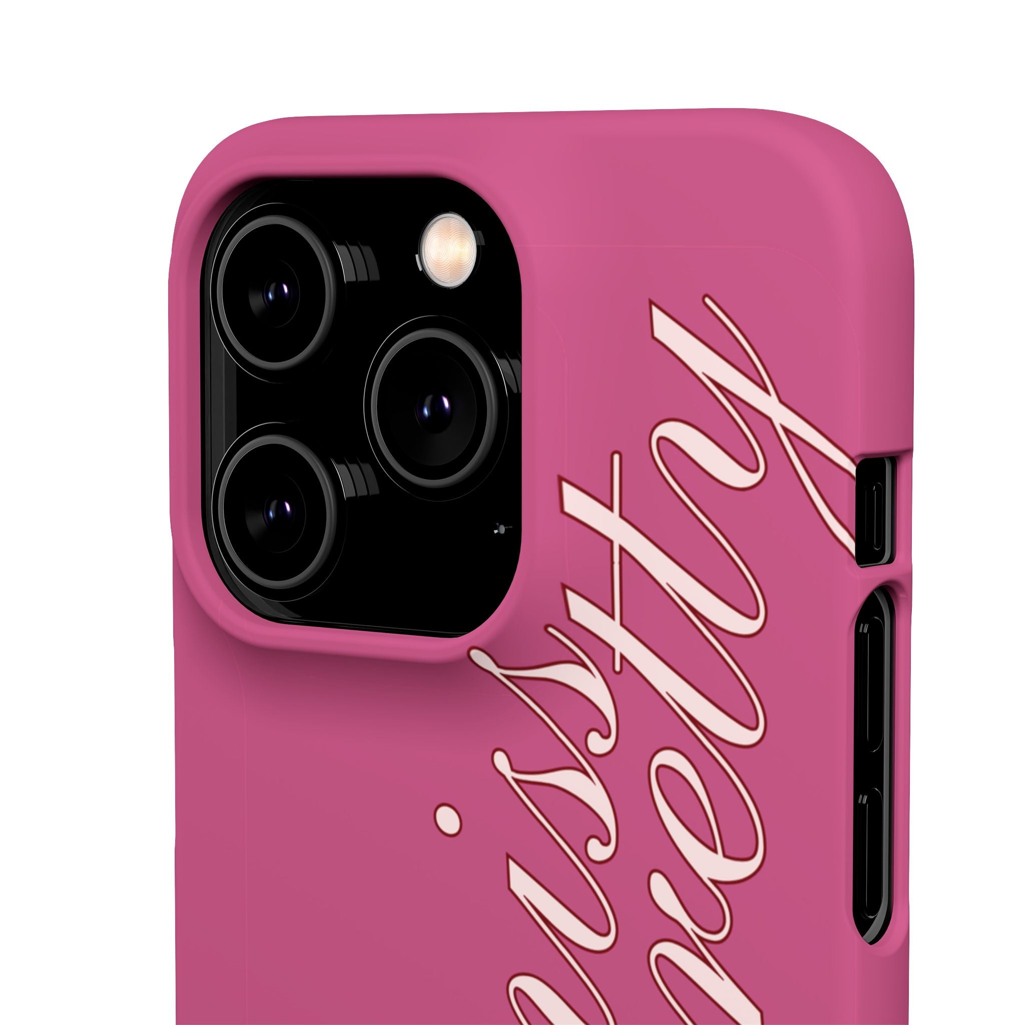 Pink “Miss Pretty” Phone Case, Feminine Protective iPhone Cover