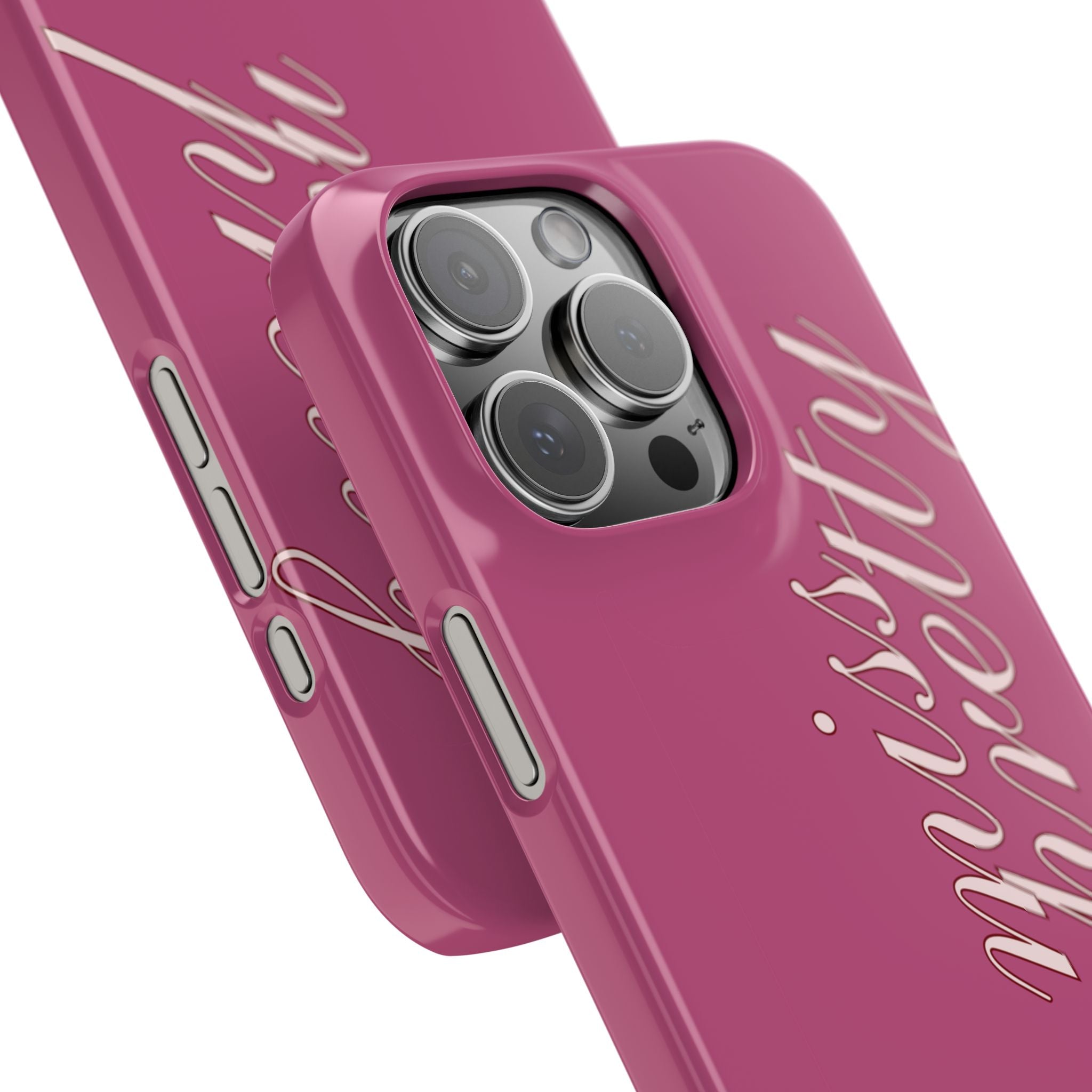 Pink “Miss Pretty” Phone Case, Feminine Protective iPhone Cover