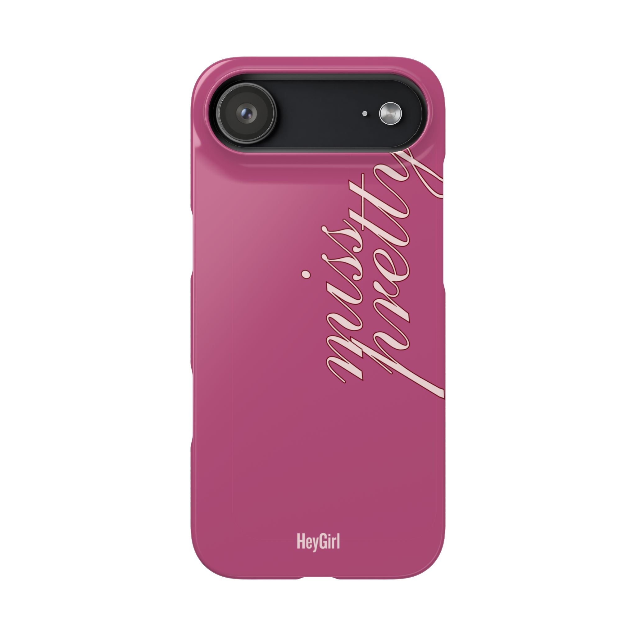 Pink “Miss Pretty” Phone Case, Feminine Protective iPhone Cover