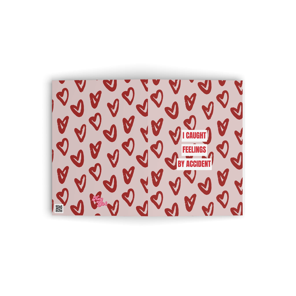 I Caught Feelings By Accident Valentines Card