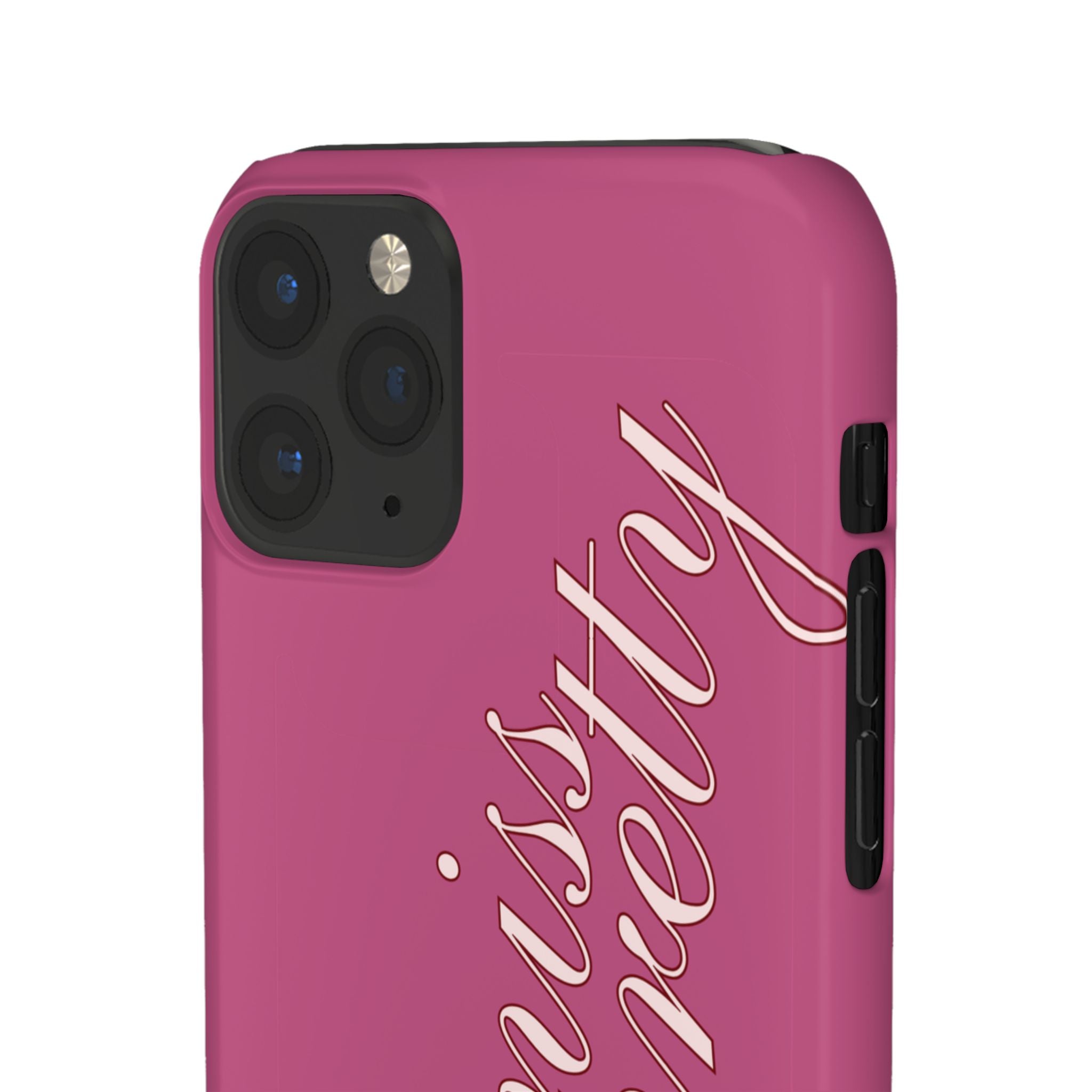 Pink “Miss Pretty” Phone Case, Feminine Protective iPhone Cover