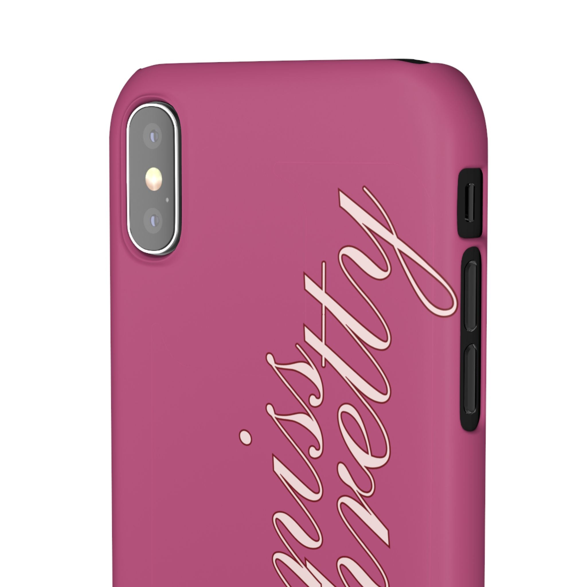 Pink “Miss Pretty” Phone Case, Feminine Protective iPhone Cover