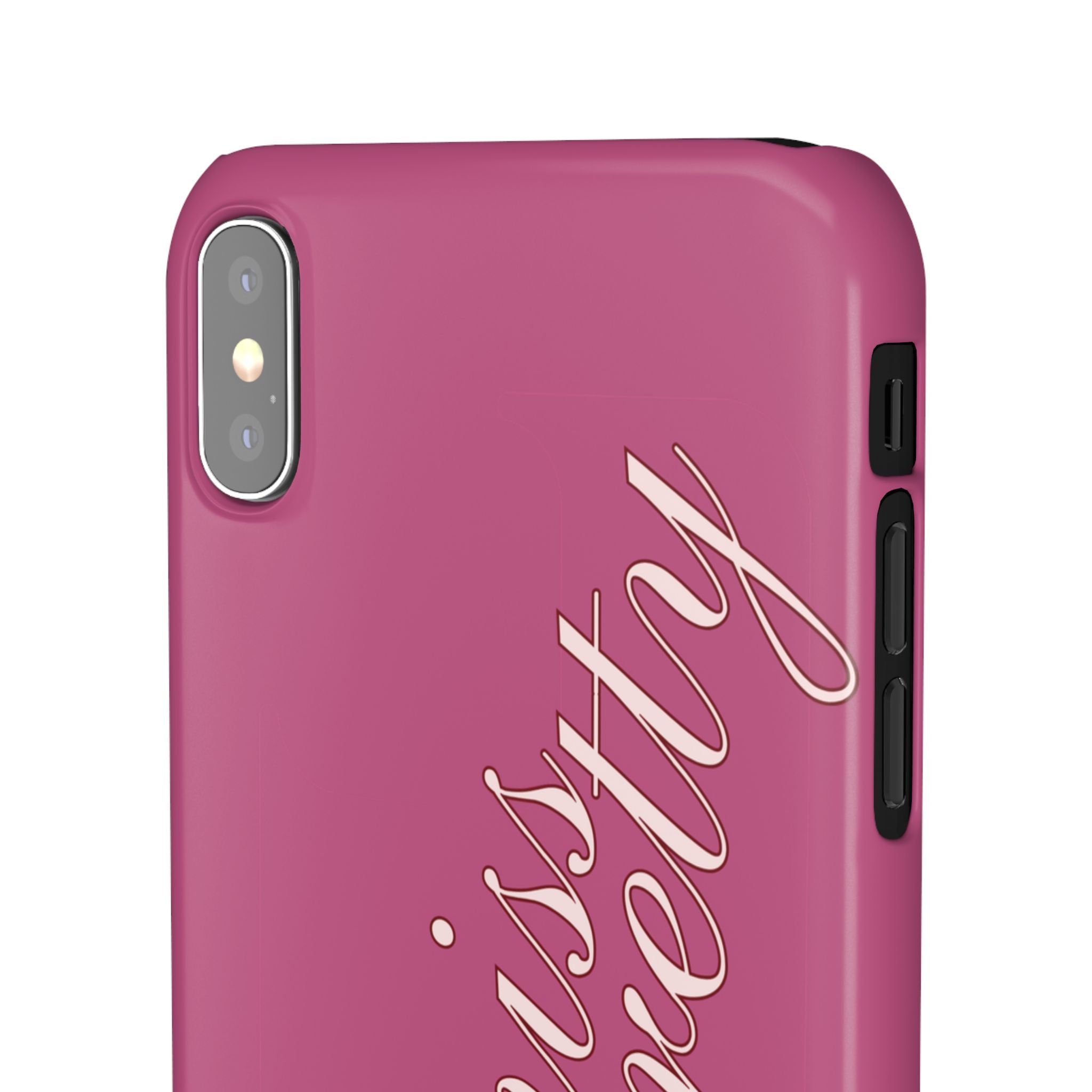 Pink “Miss Pretty” Phone Case, Feminine Protective iPhone Cover