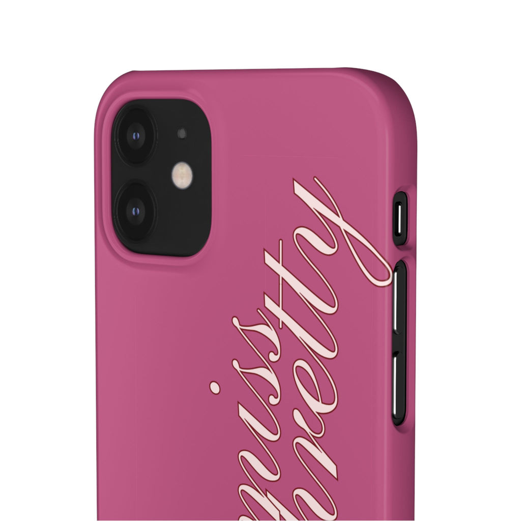 Pink “Miss Pretty” Phone Case, Feminine Protective iPhone Cover