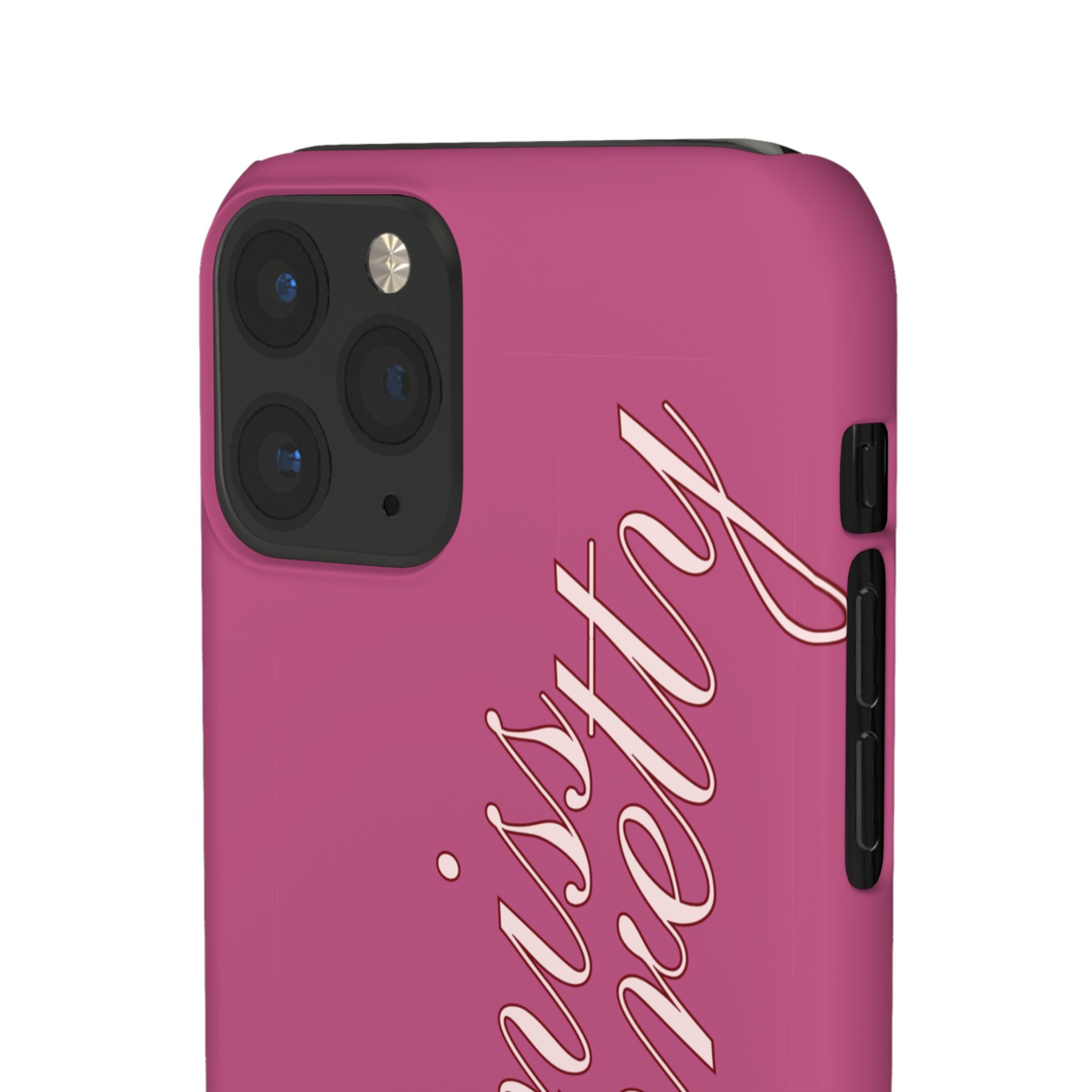 Pink “Miss Pretty” Phone Case, Feminine Protective iPhone Cover