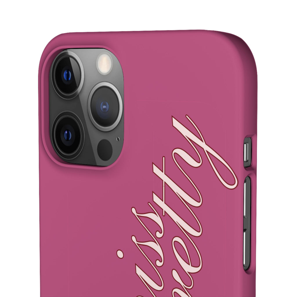 Pink “Miss Pretty” Phone Case, Feminine Protective iPhone Cover