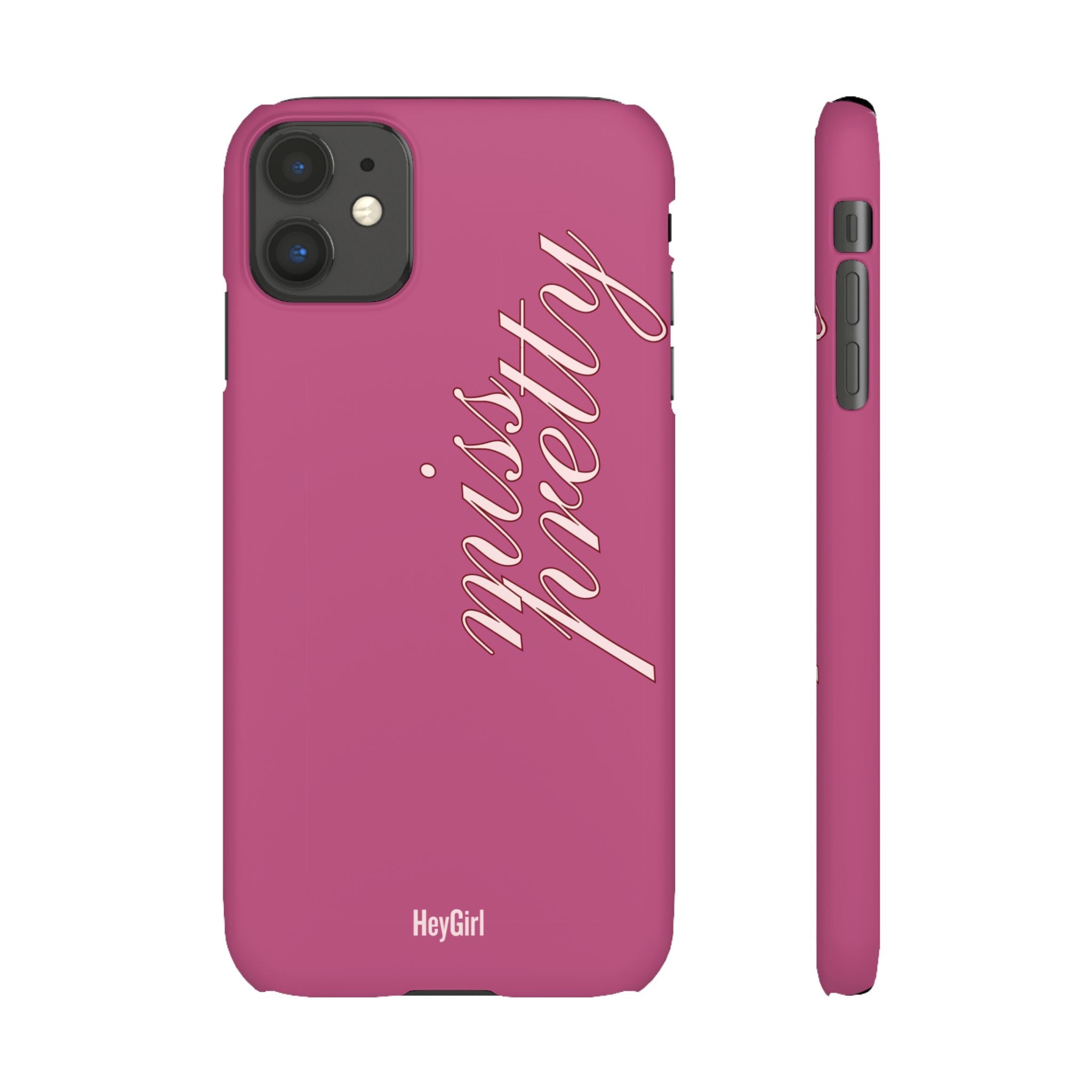Pink “Miss Pretty” Phone Case, Feminine Protective iPhone Cover