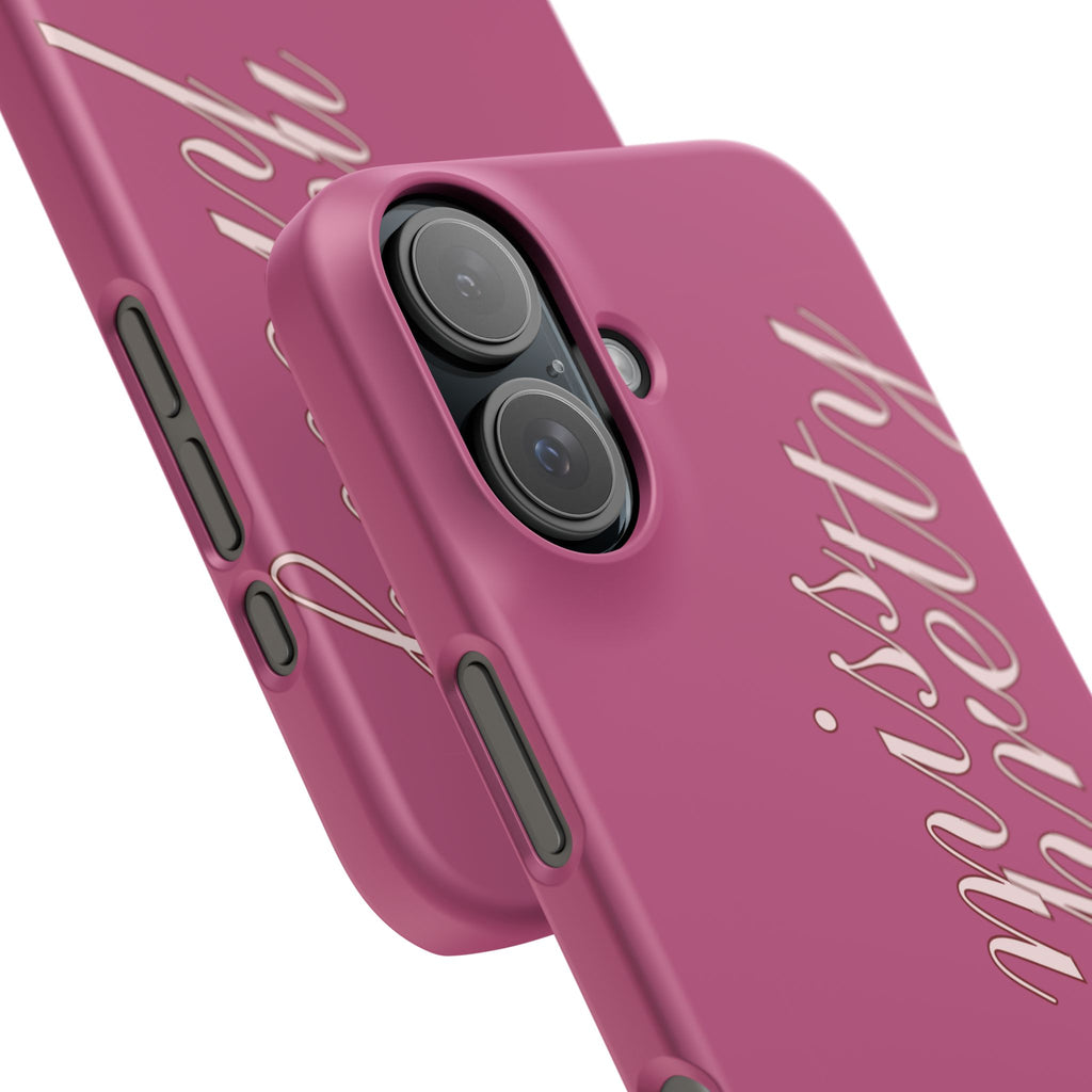 Pink “Miss Pretty” Phone Case, Feminine Protective iPhone Cover