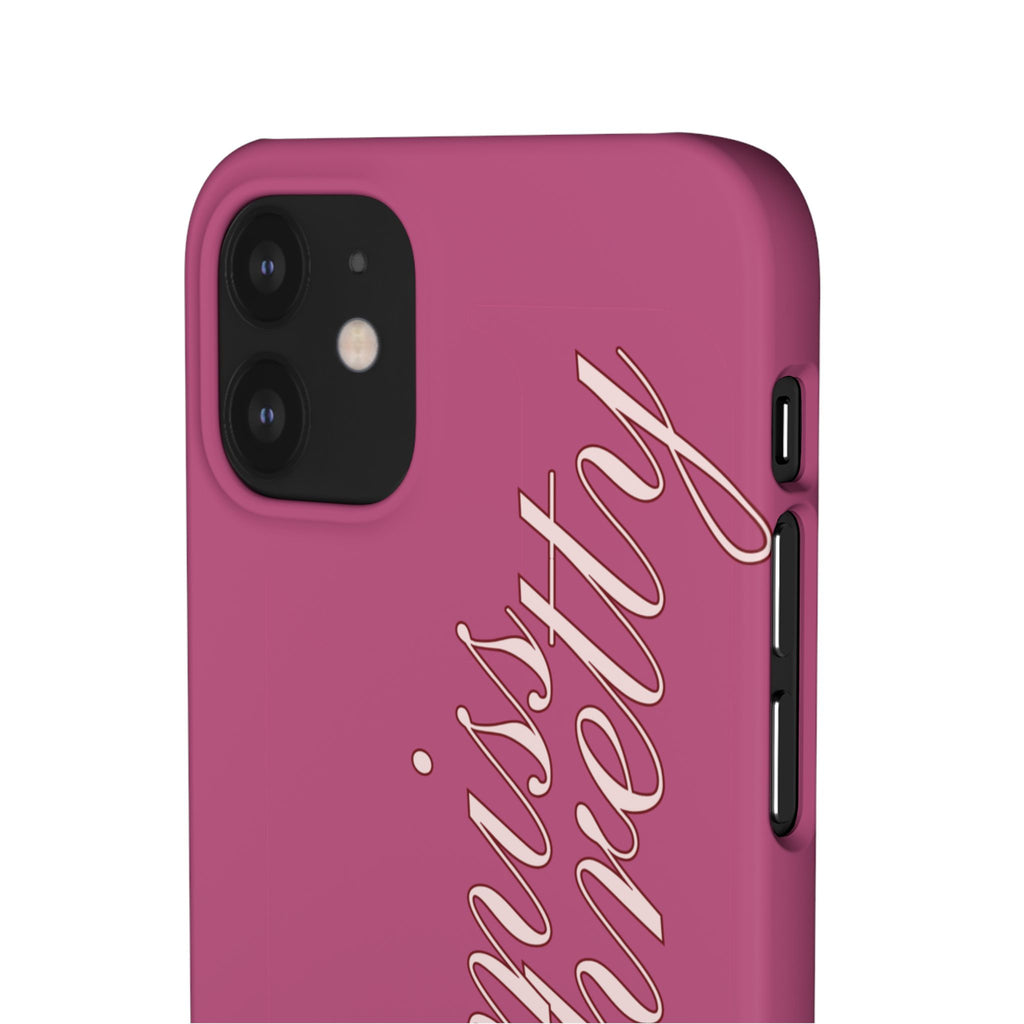 Pink “Miss Pretty” Phone Case, Feminine Protective iPhone Cover