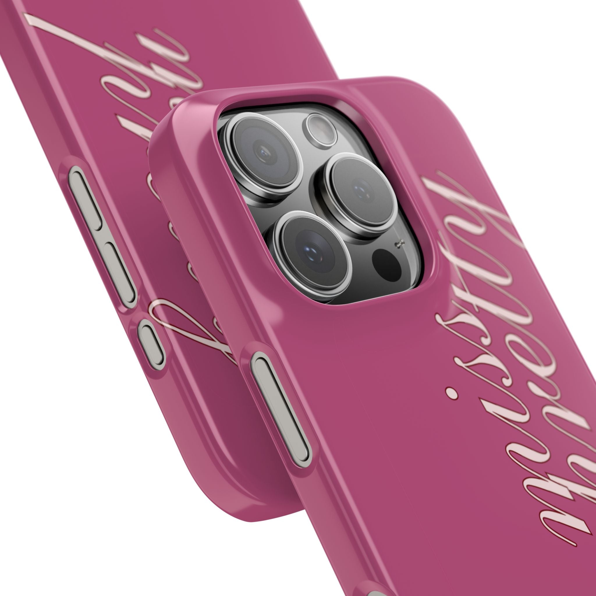 Pink “Miss Pretty” Phone Case, Feminine Protective iPhone Cover