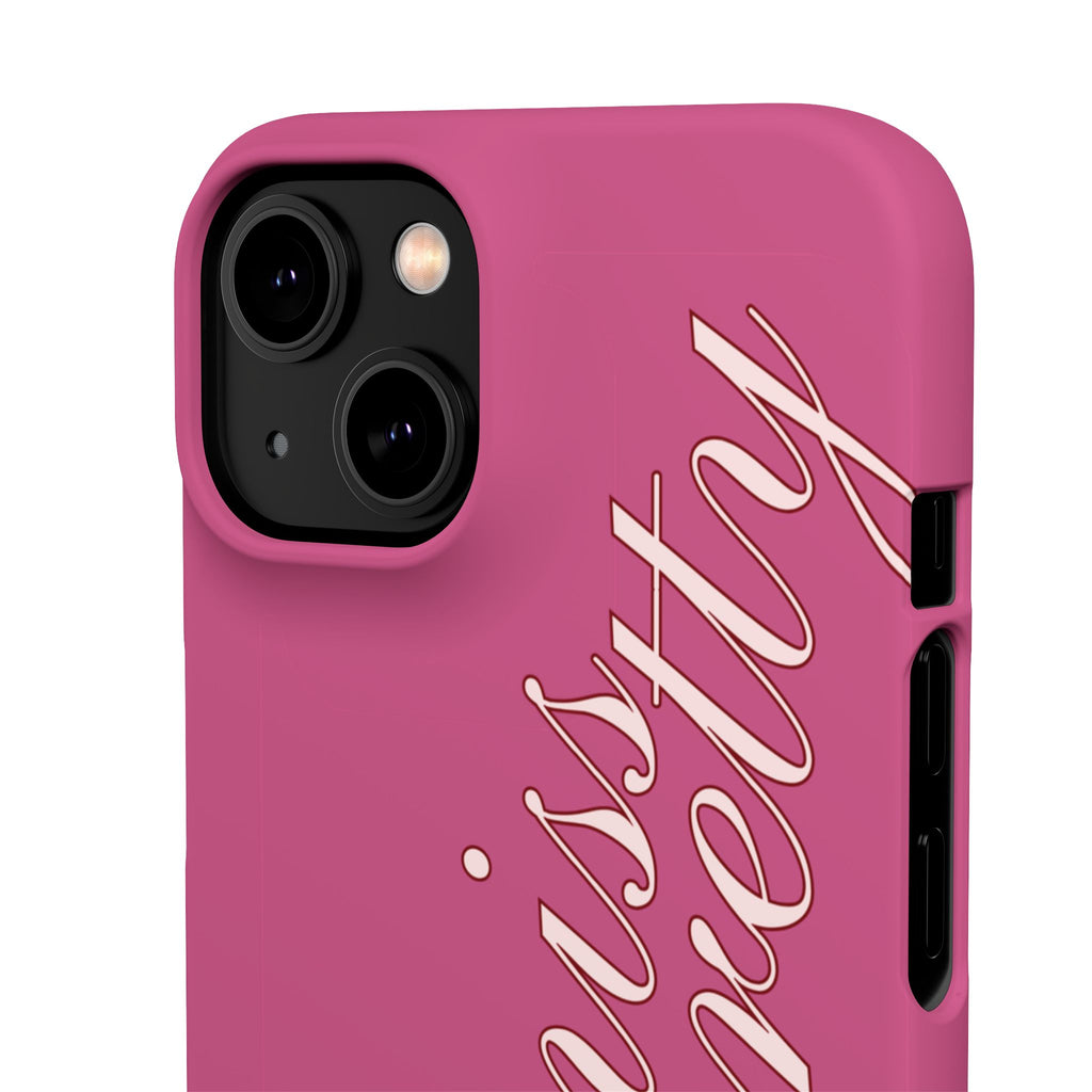 Pink “Miss Pretty” Phone Case, Feminine Protective iPhone Cover
