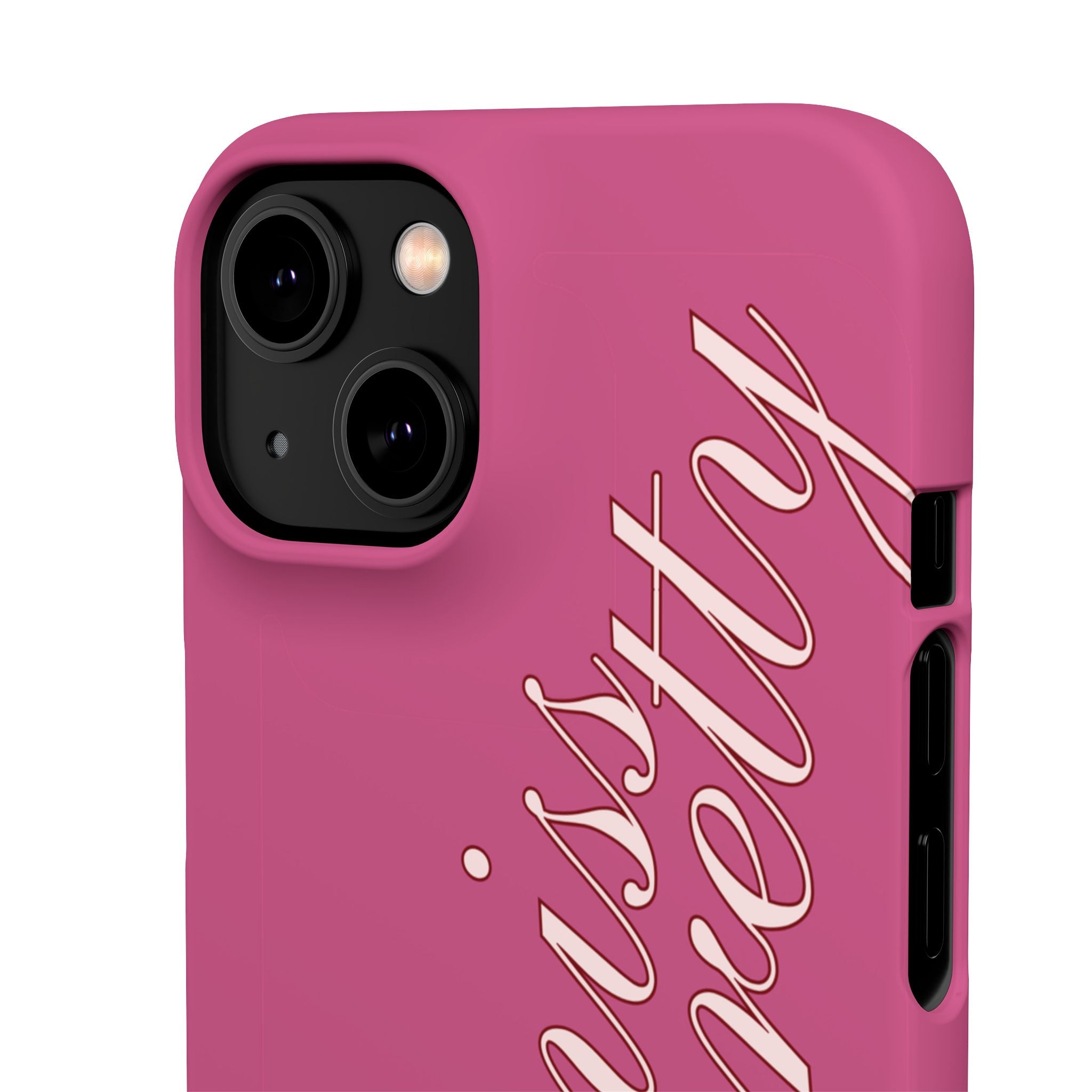 Pink “Miss Pretty” Phone Case, Feminine Protective iPhone Cover