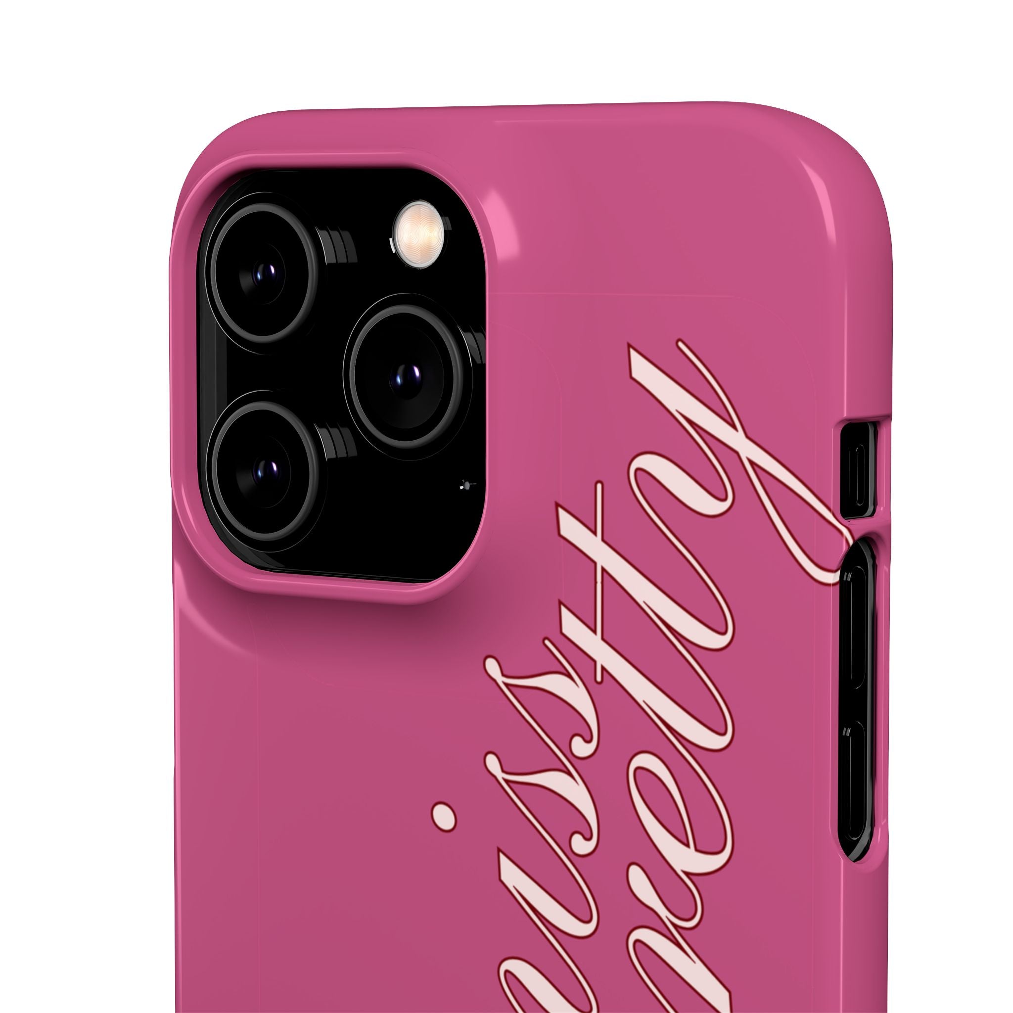 Pink “Miss Pretty” Phone Case, Feminine Protective iPhone Cover