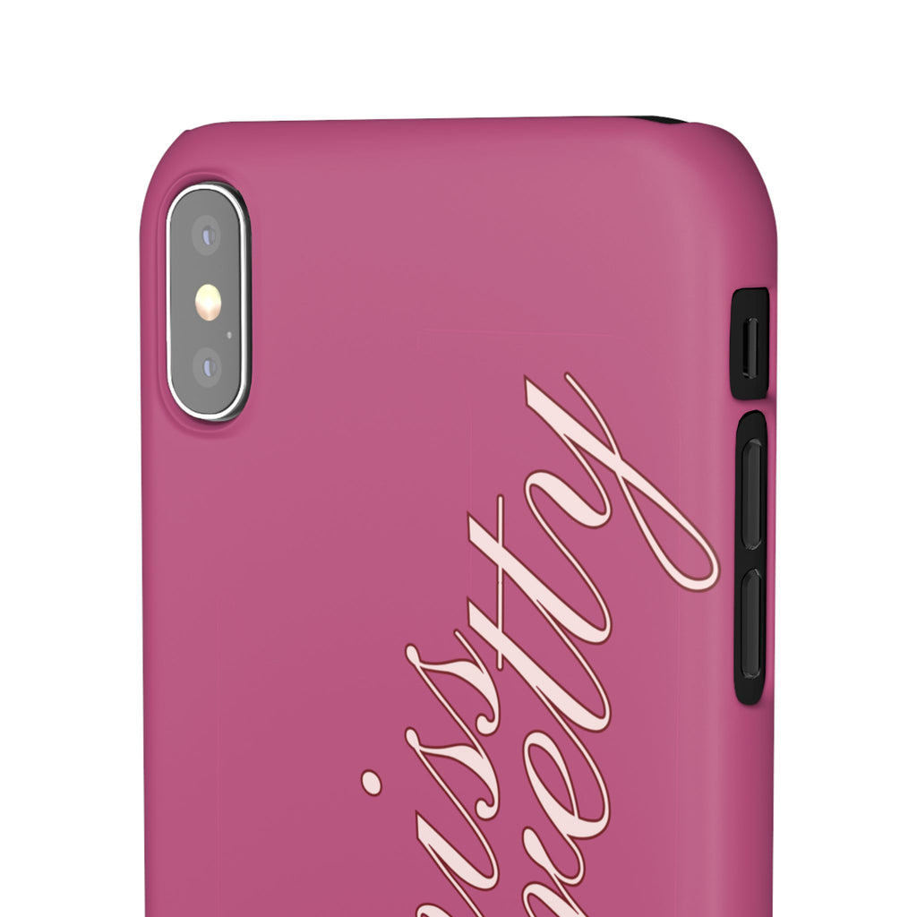 Pink “Miss Pretty” Phone Case, Feminine Protective iPhone Cover
