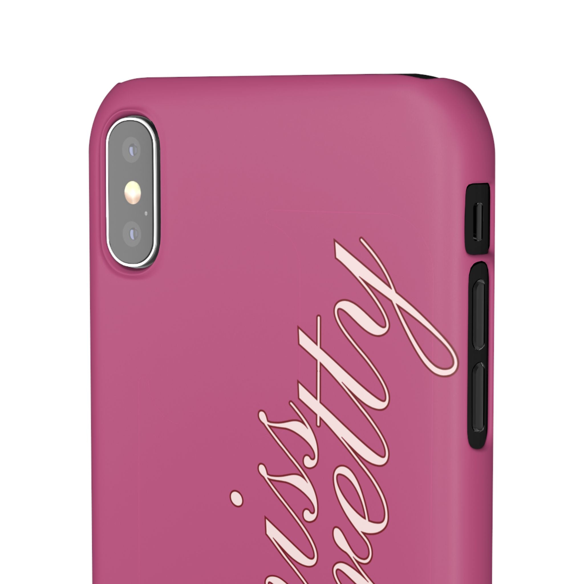 Pink “Miss Pretty” Phone Case, Feminine Protective iPhone Cover