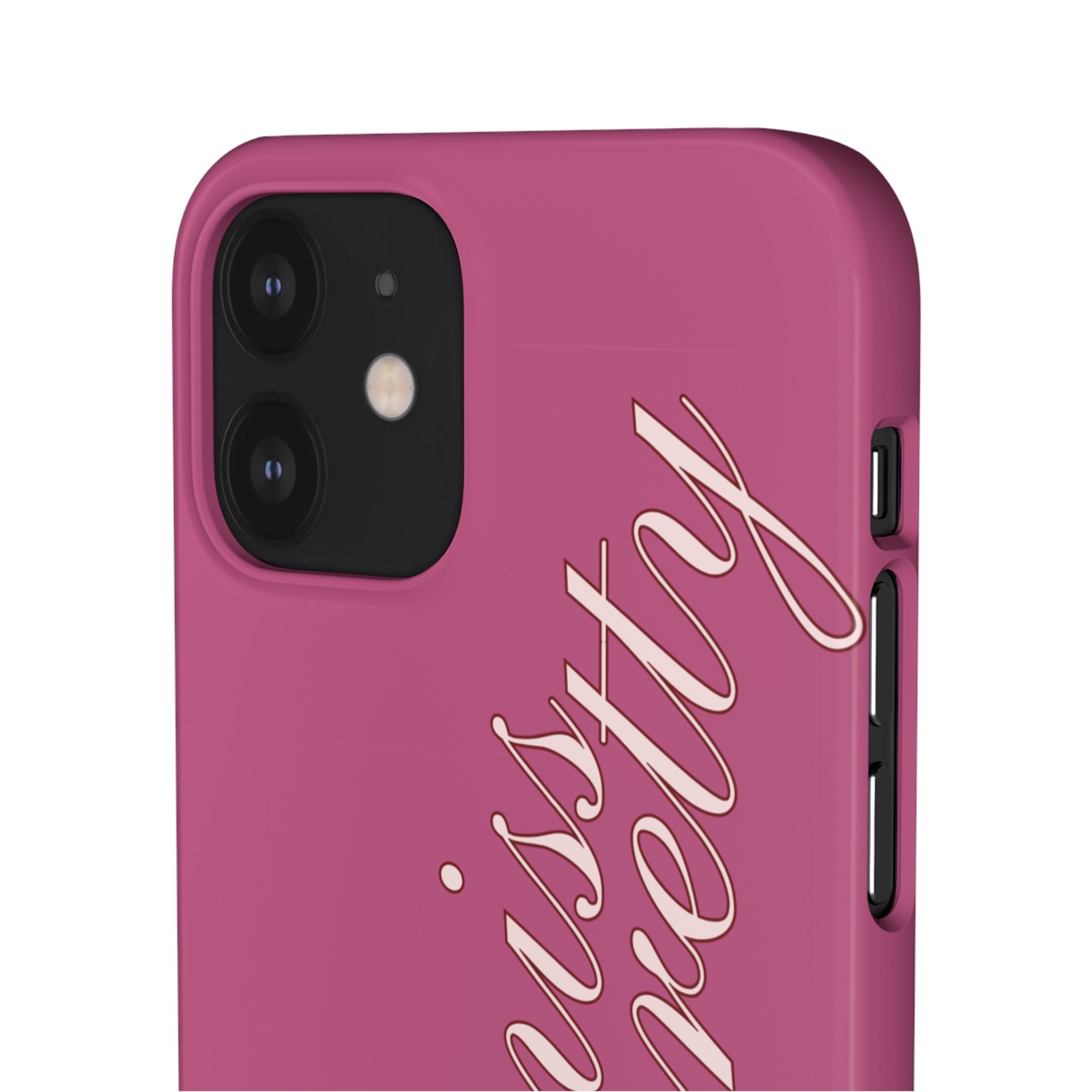 Pink “Miss Pretty” Phone Case, Feminine Protective iPhone Cover