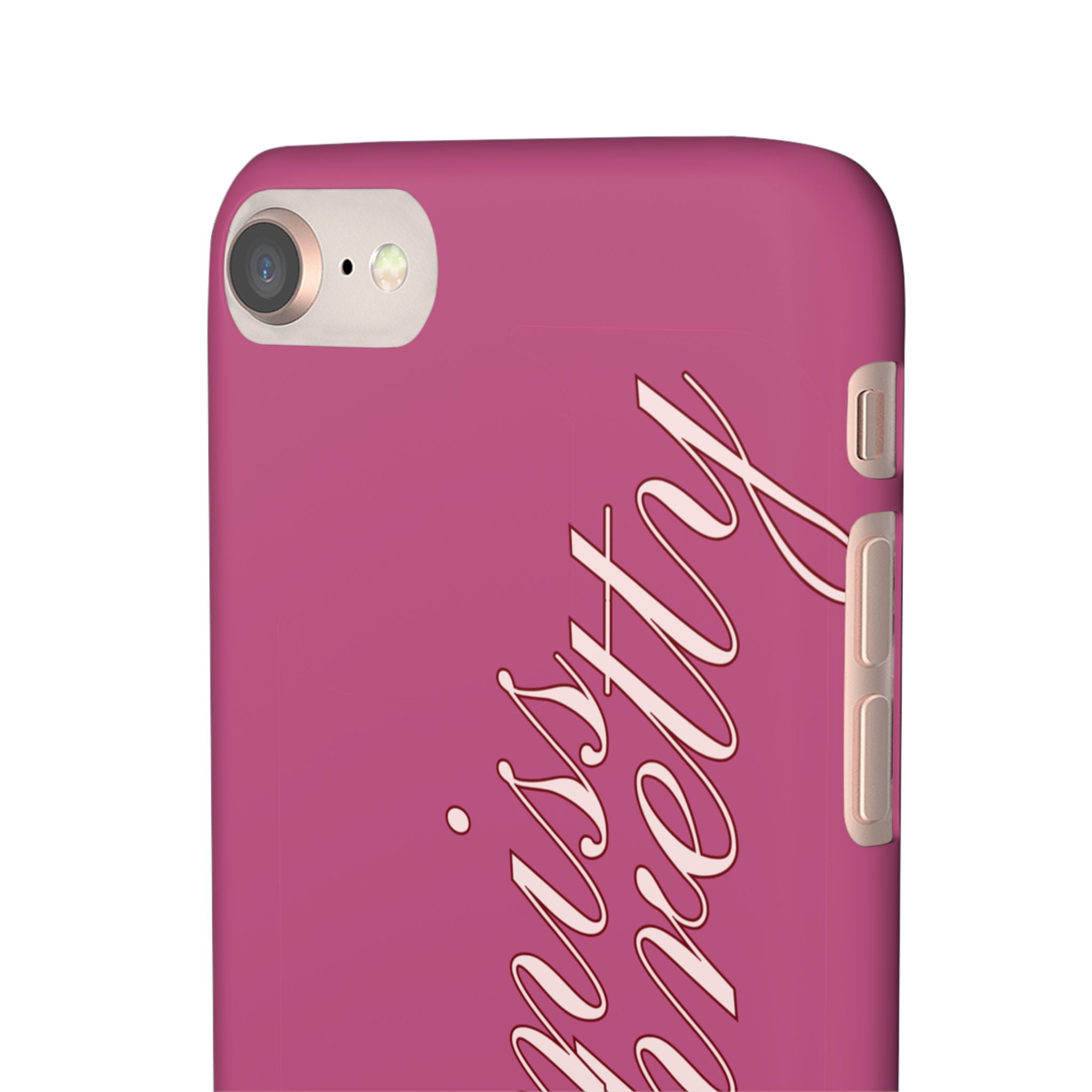 Pink “Miss Pretty” Phone Case, Feminine Protective iPhone Cover