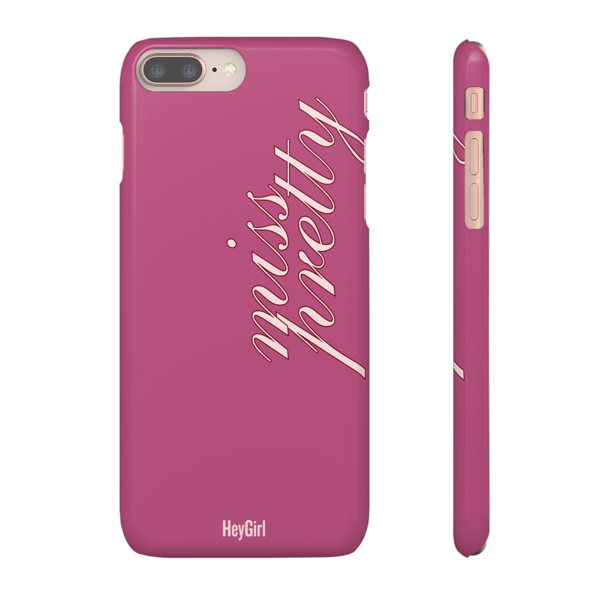 Pink “Miss Pretty” Phone Case, Feminine Protective iPhone Cover