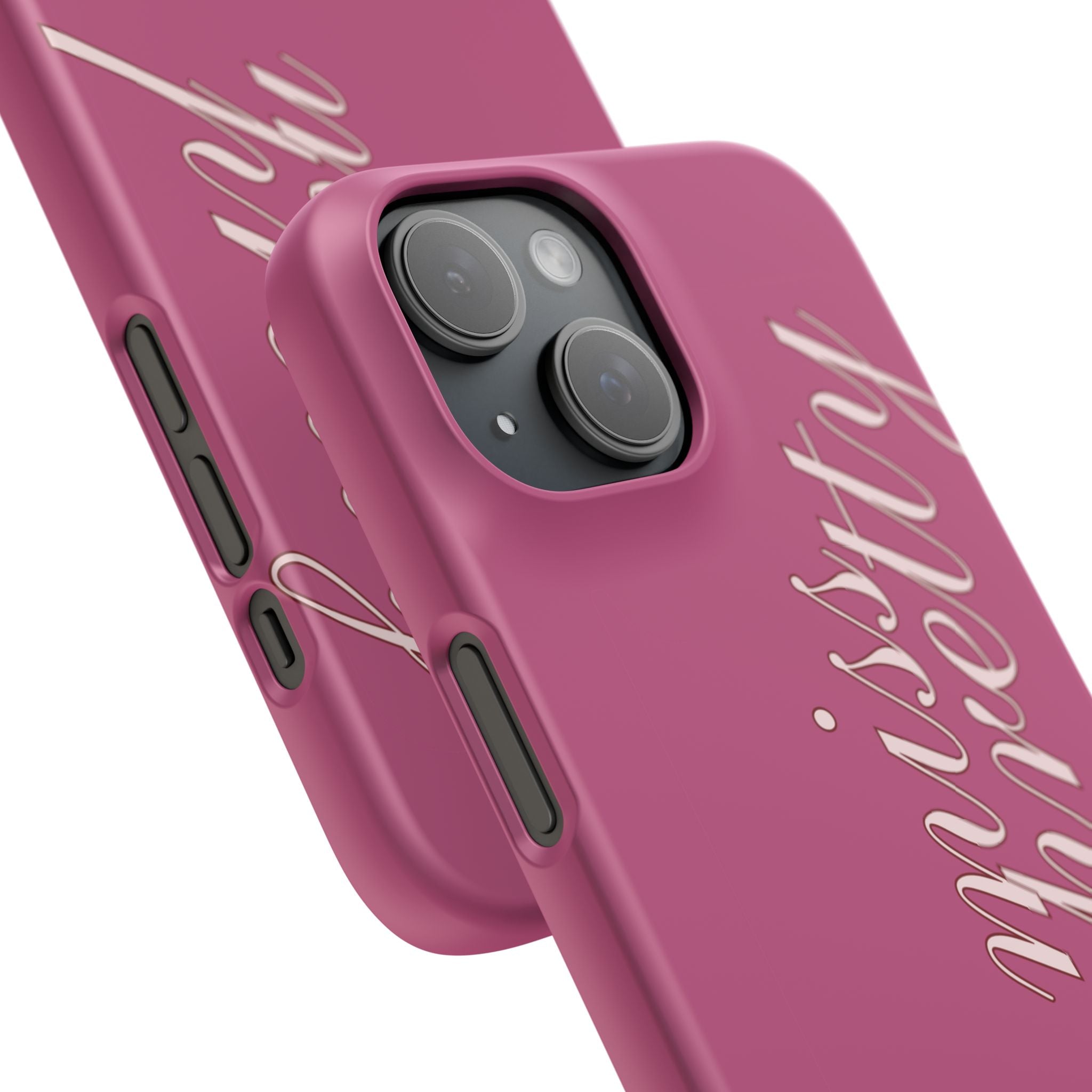 Pink “Miss Pretty” Phone Case, Feminine Protective iPhone Cover
