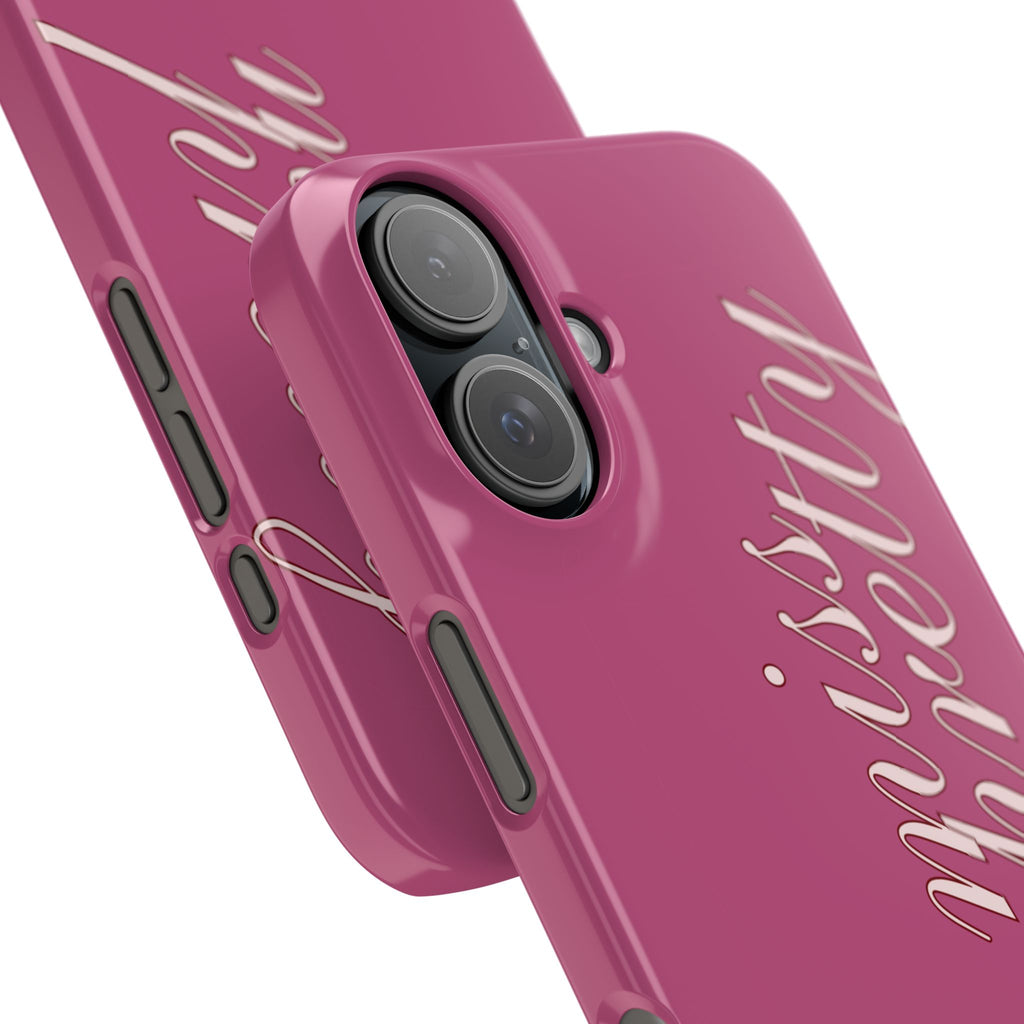 Pink “Miss Pretty” Phone Case, Feminine Protective iPhone Cover