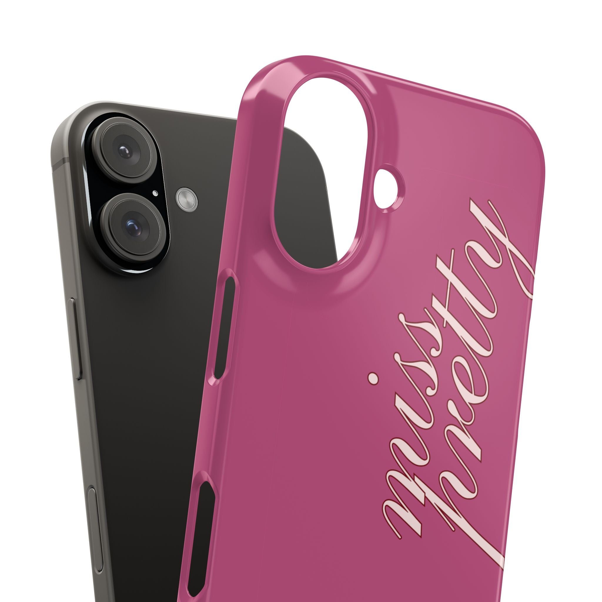 Pink “Miss Pretty” Phone Case, Feminine Protective iPhone Cover