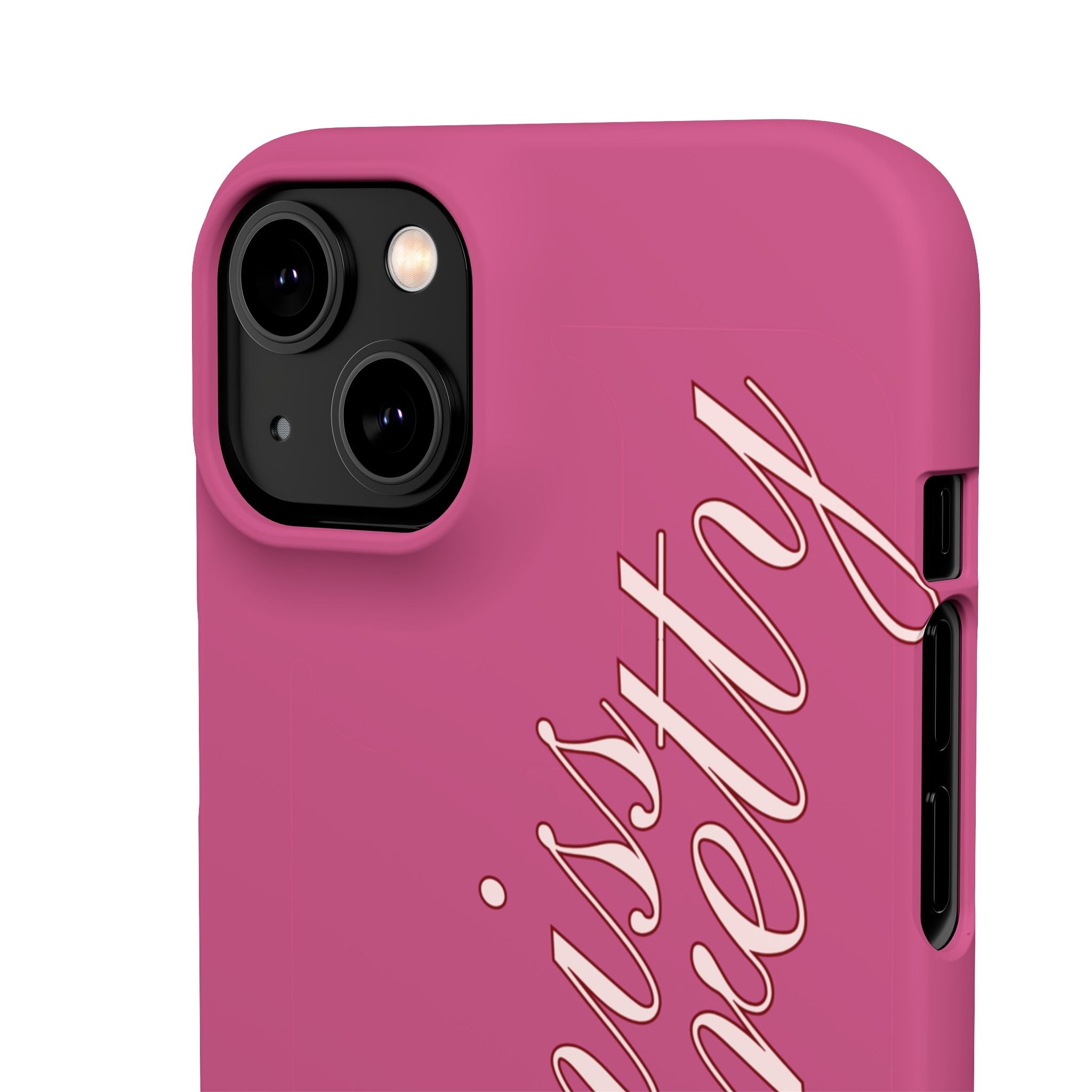 Pink “Miss Pretty” Phone Case, Feminine Protective iPhone Cover