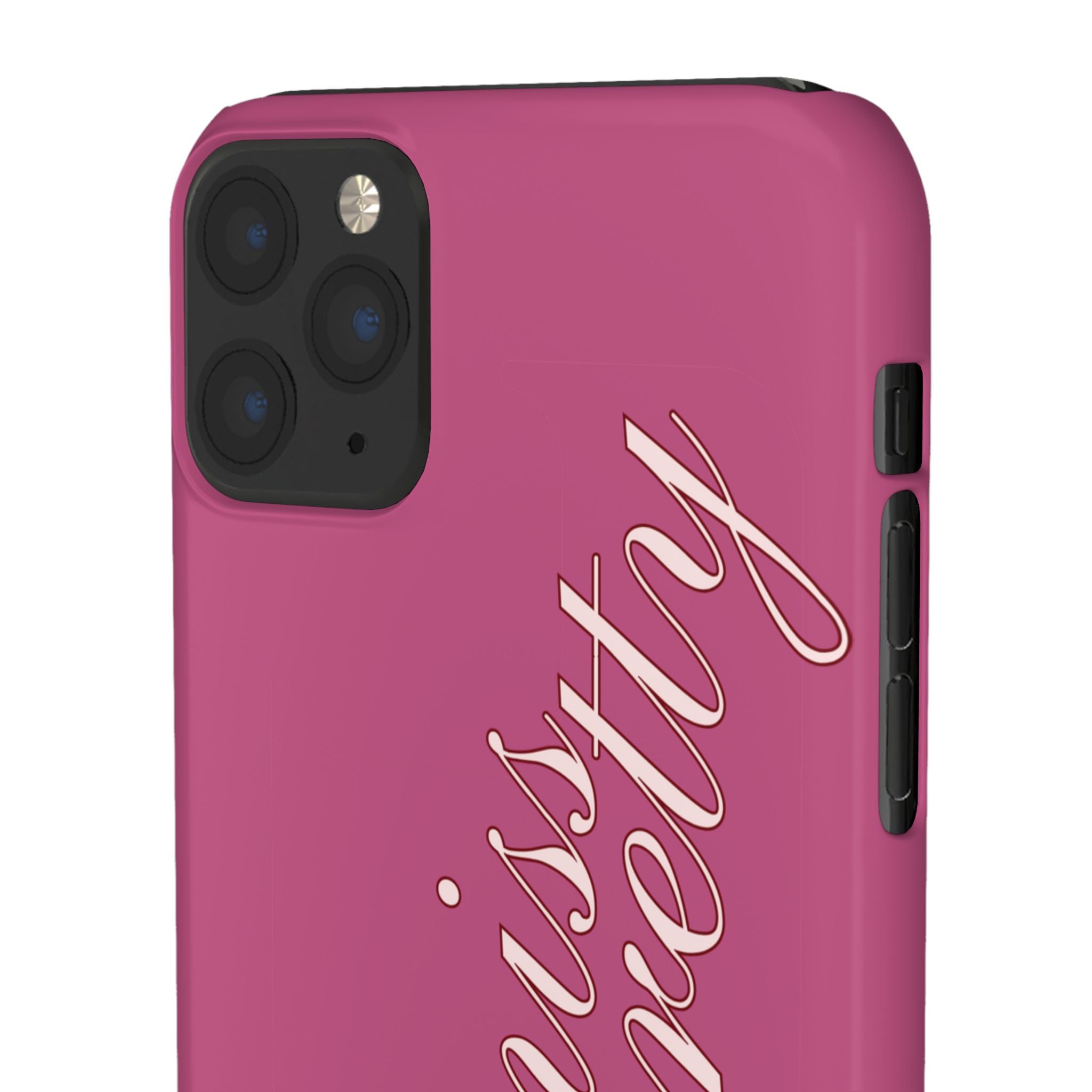 Pink “Miss Pretty” Phone Case, Feminine Protective iPhone Cover