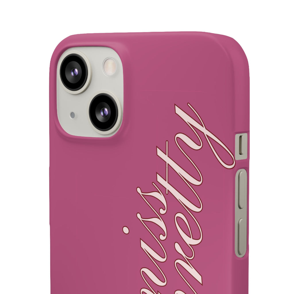 Pink “Miss Pretty” Phone Case, Feminine Protective iPhone Cover