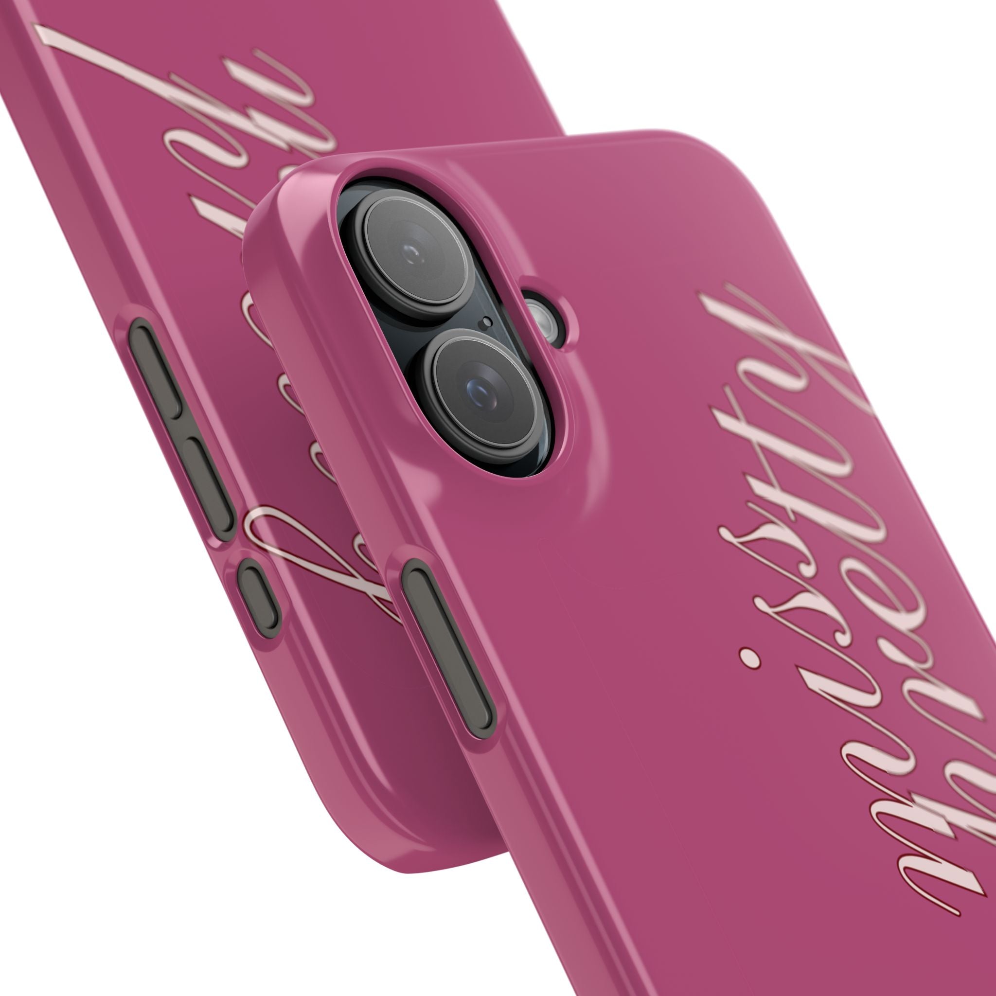 Pink “Miss Pretty” Phone Case, Feminine Protective iPhone Cover