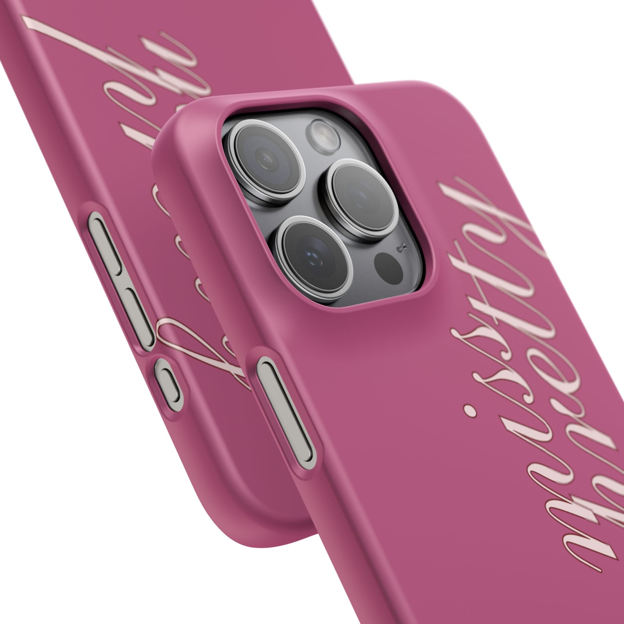 Pink “Miss Pretty” Phone Case, Feminine Protective iPhone Cover