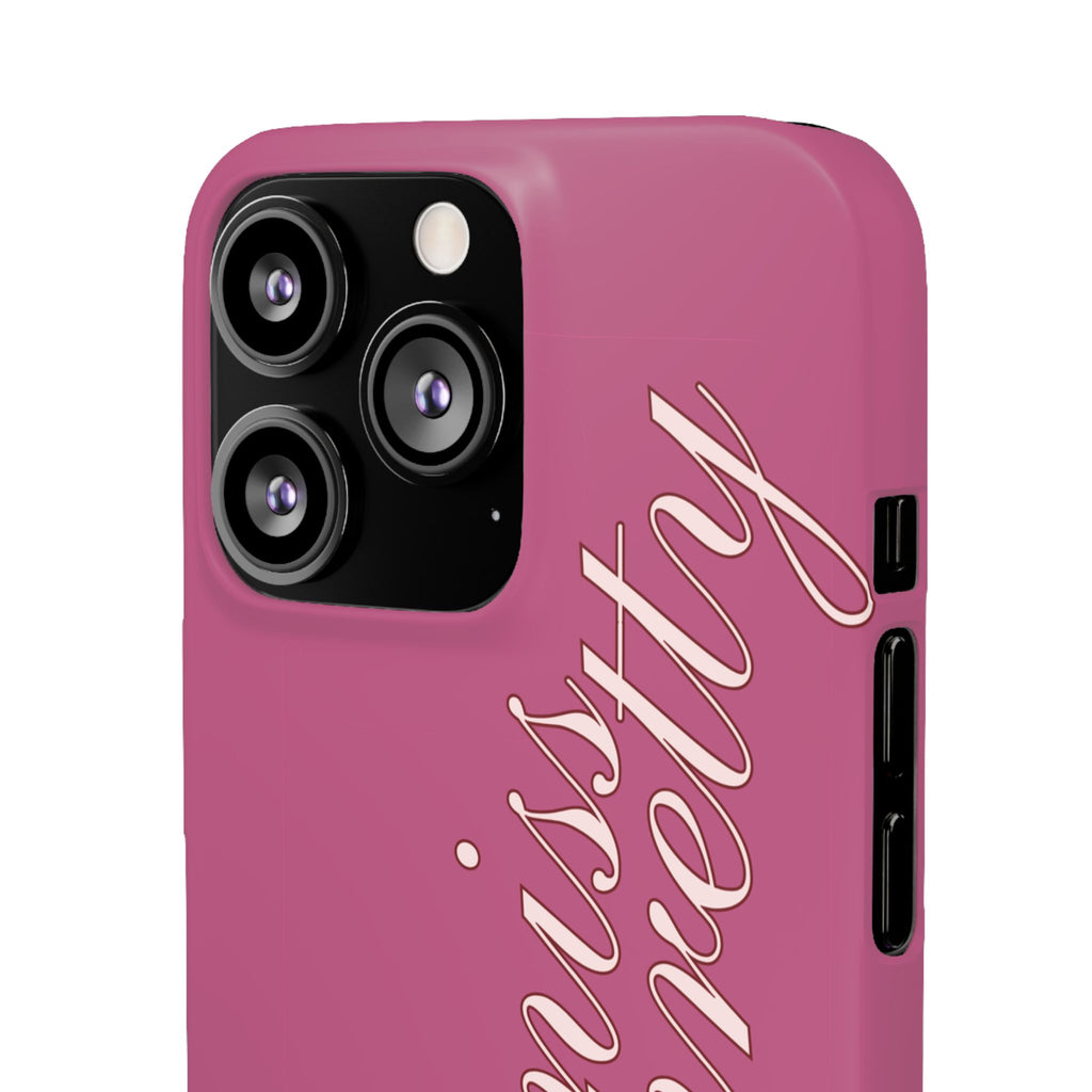 Pink “Miss Pretty” Phone Case, Feminine Protective iPhone Cover