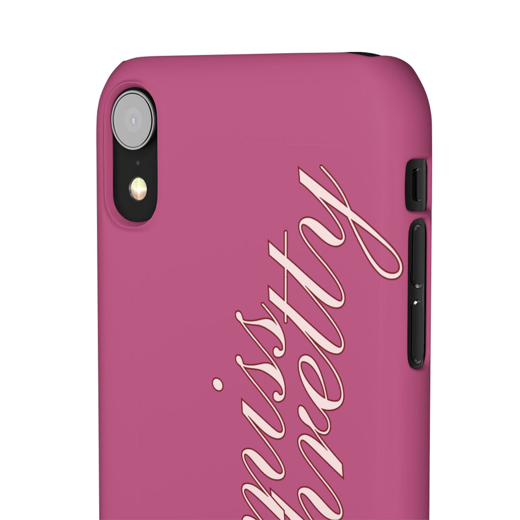 Pink “Miss Pretty” Phone Case, Feminine Protective iPhone Cover