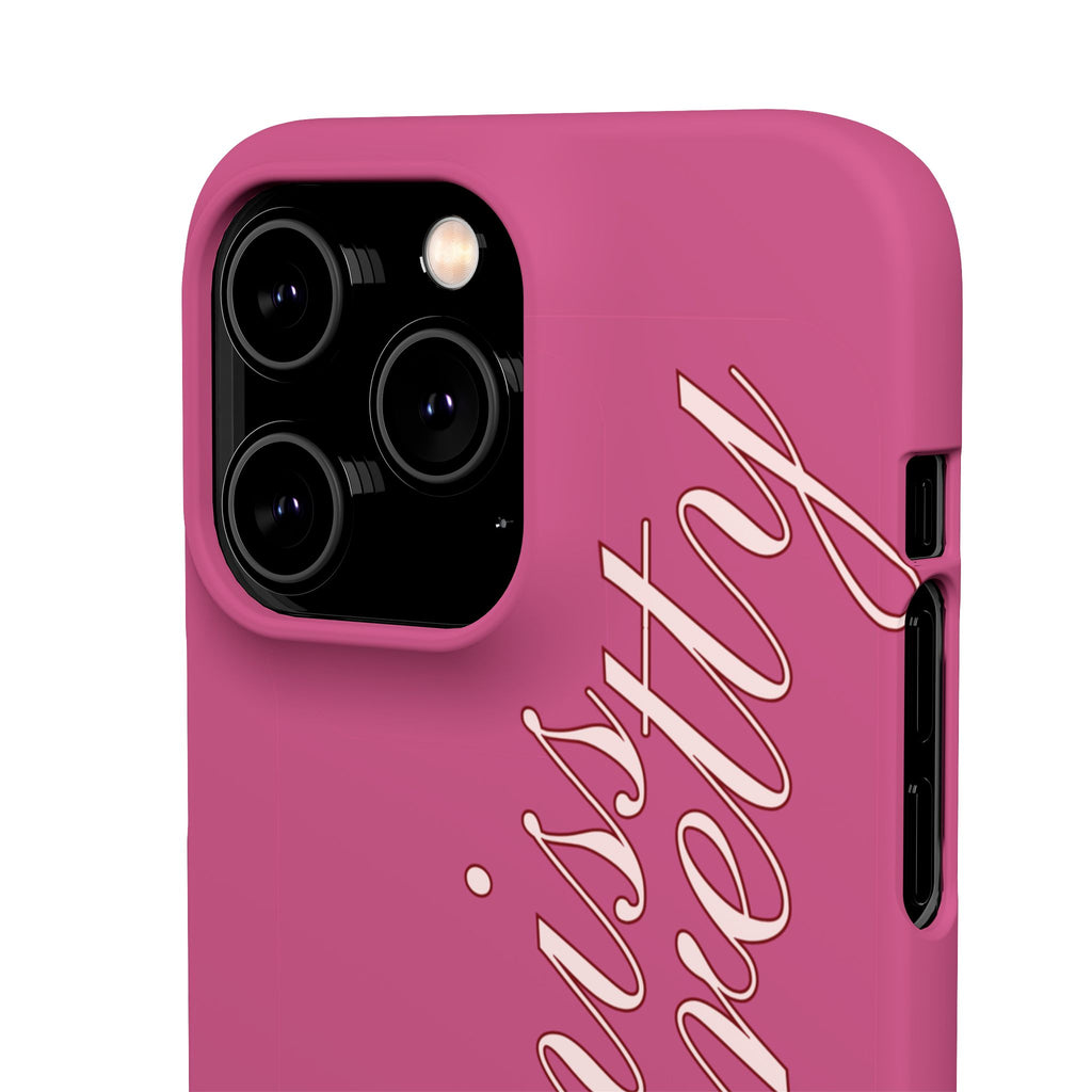 Pink “Miss Pretty” Phone Case, Feminine Protective iPhone Cover