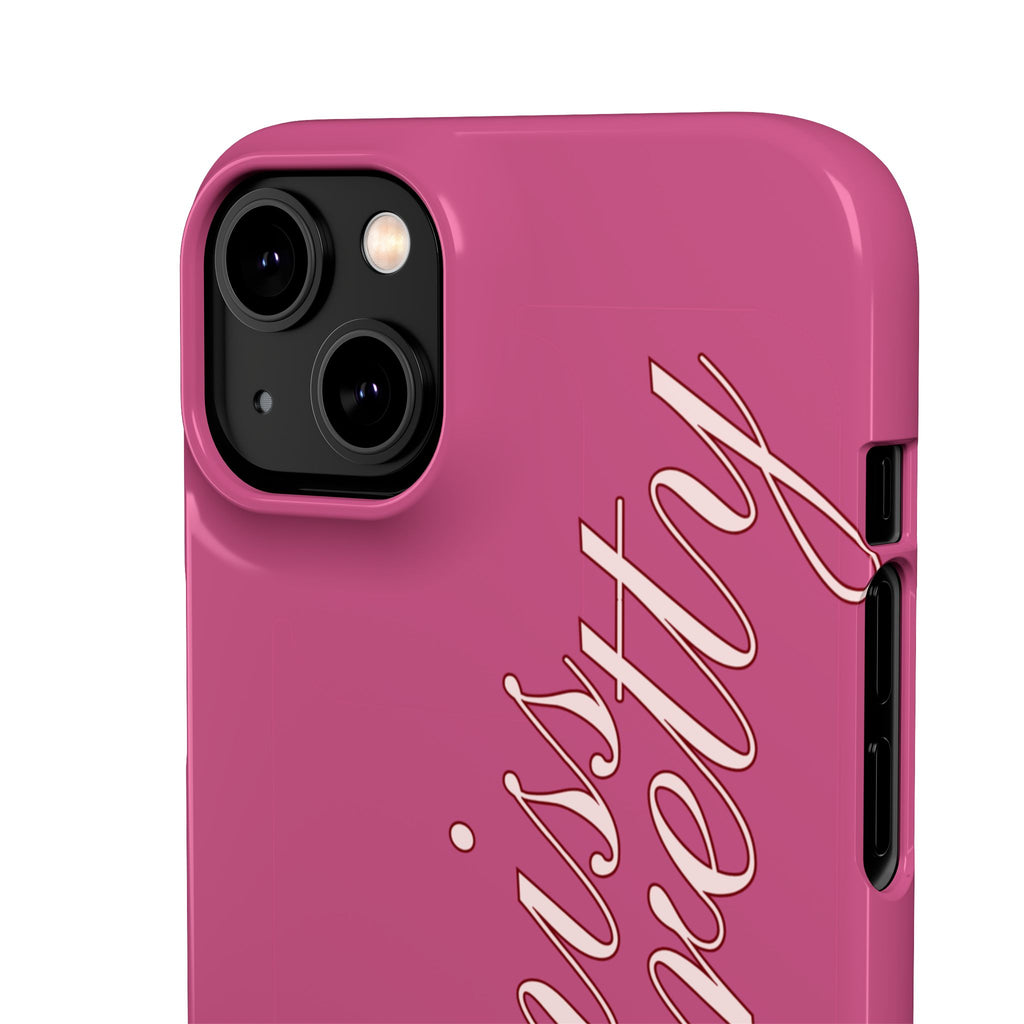 Pink “Miss Pretty” Phone Case, Feminine Protective iPhone Cover