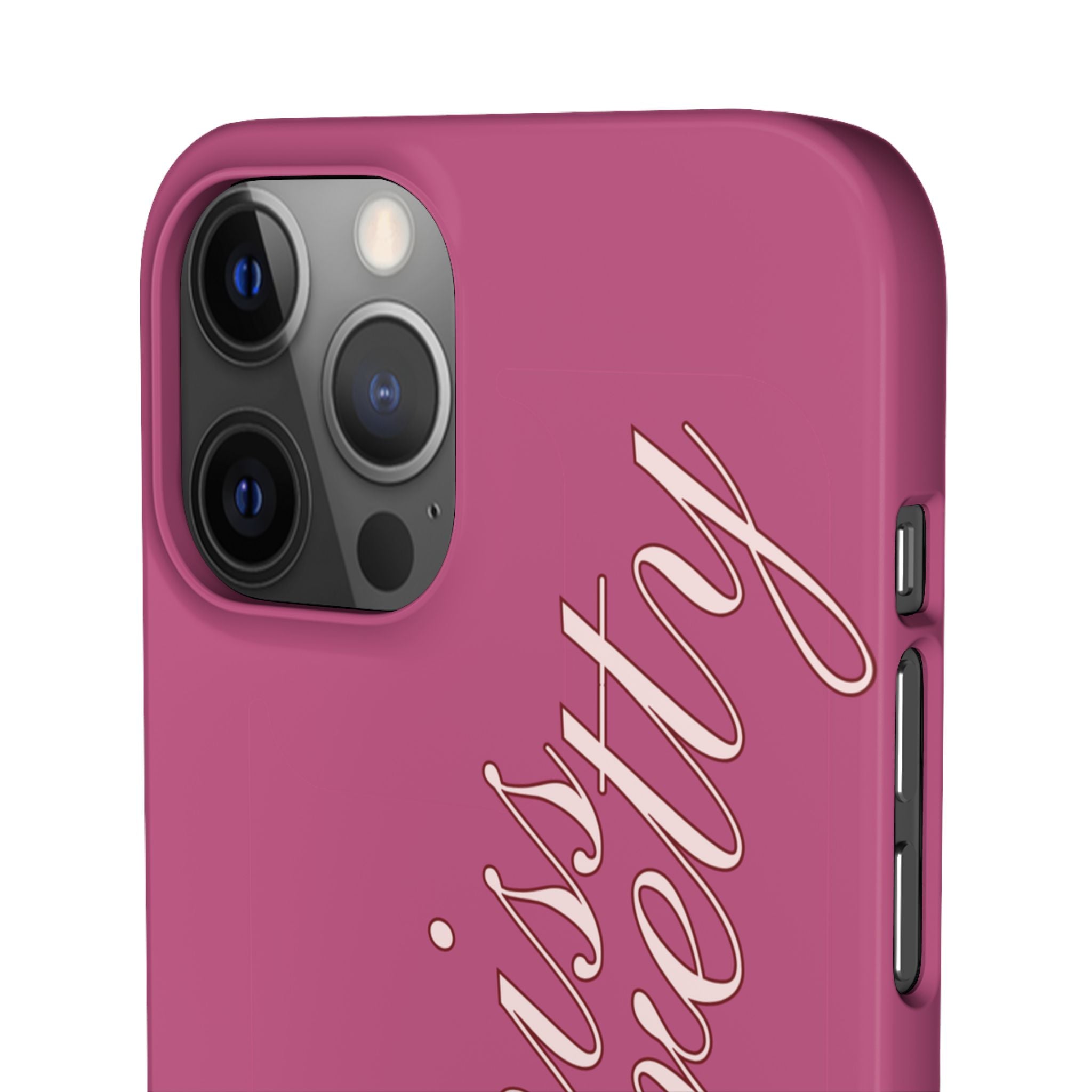 Pink “Miss Pretty” Phone Case, Feminine Protective iPhone Cover