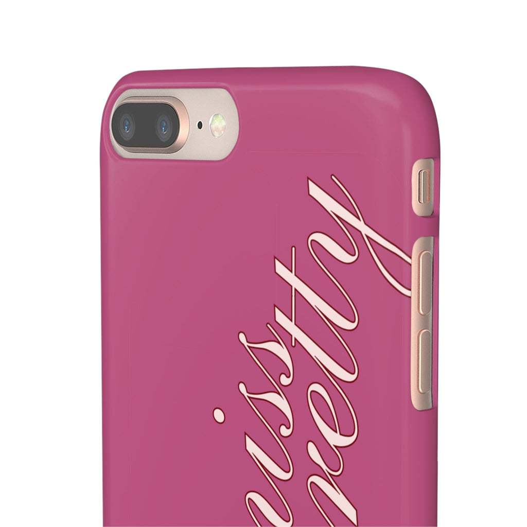 Pink “Miss Pretty” Phone Case, Feminine Protective iPhone Cover