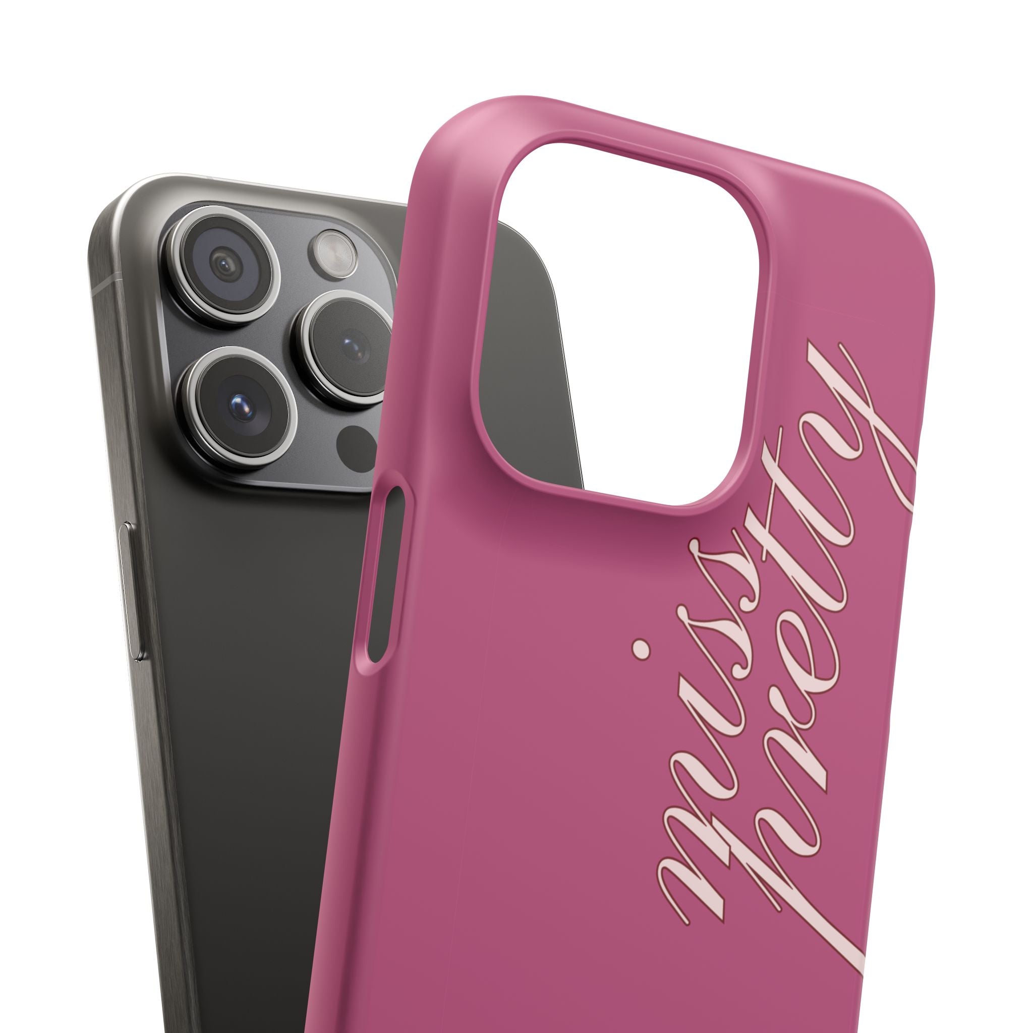 Pink “Miss Pretty” Phone Case, Feminine Protective iPhone Cover