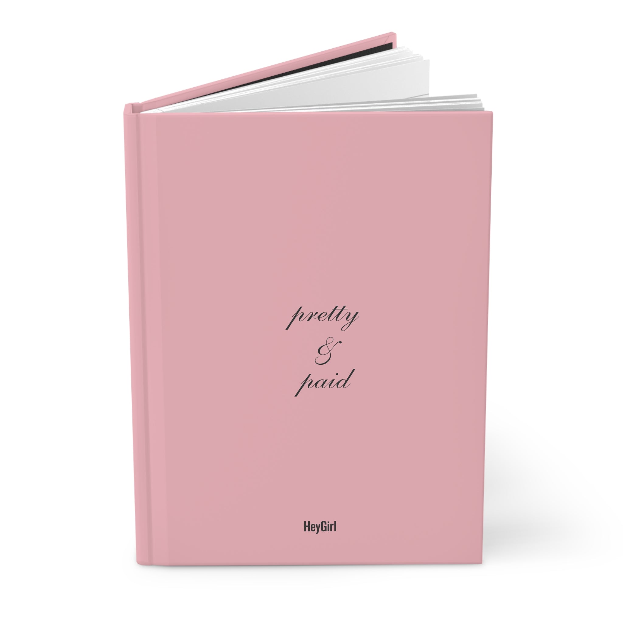 Pretty & Paid Pink Hardcover Journal — Feminine Goal-Setting Notebook