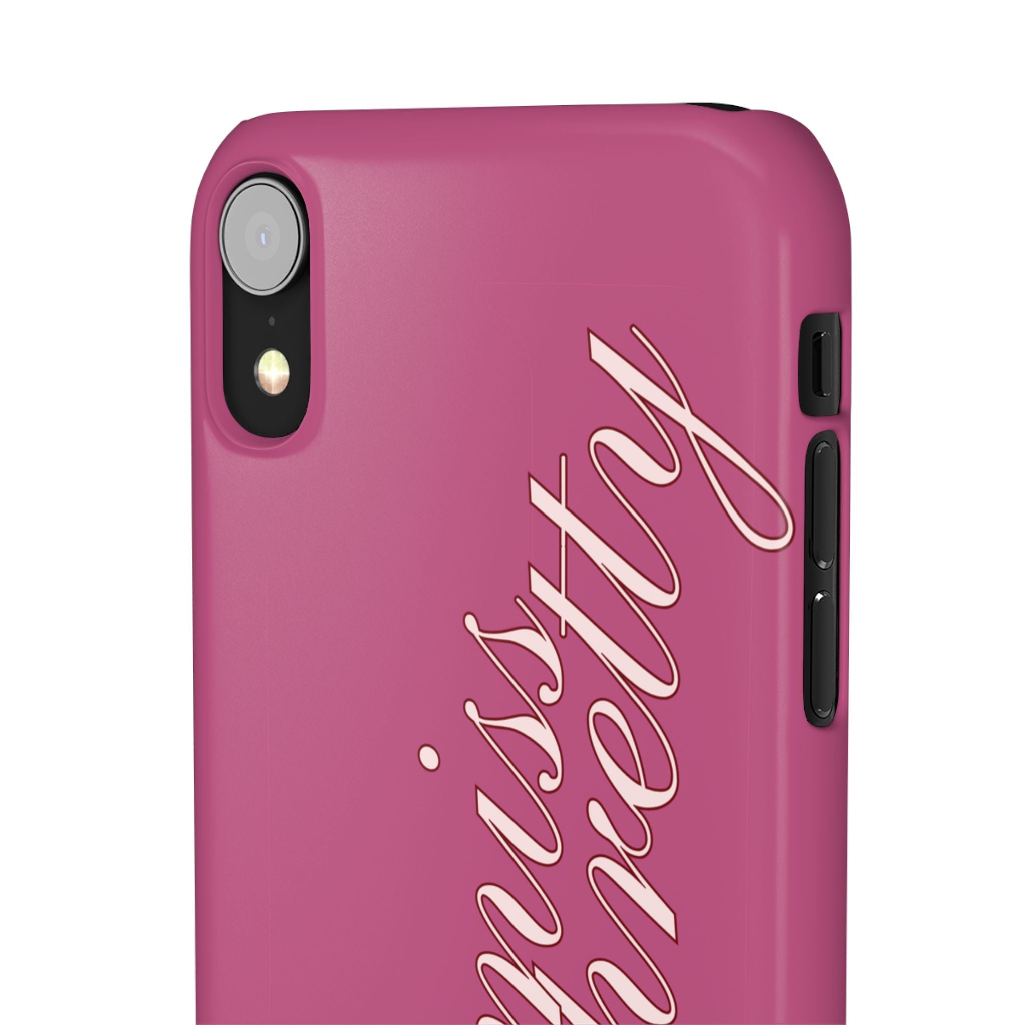 Pink “Miss Pretty” Phone Case, Feminine Protective iPhone Cover