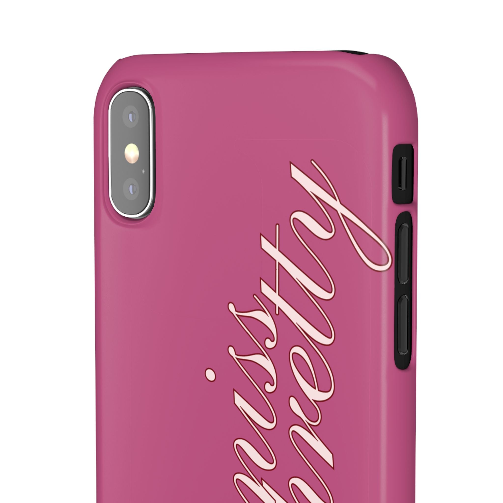 Pink “Miss Pretty” Phone Case, Feminine Protective iPhone Cover