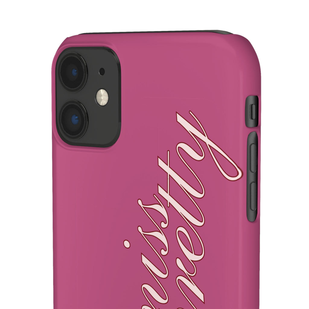 Pink “Miss Pretty” Phone Case, Feminine Protective iPhone Cover
