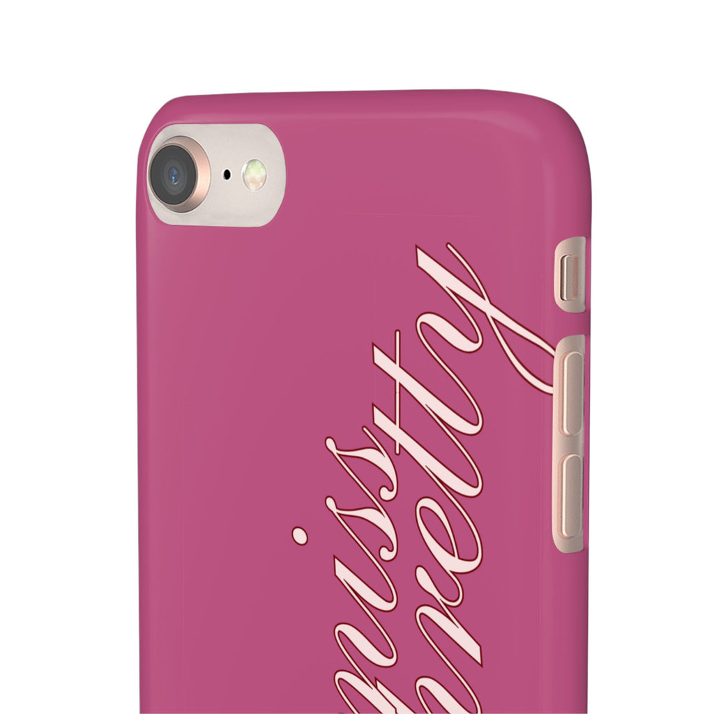Pink “Miss Pretty” Phone Case, Feminine Protective iPhone Cover