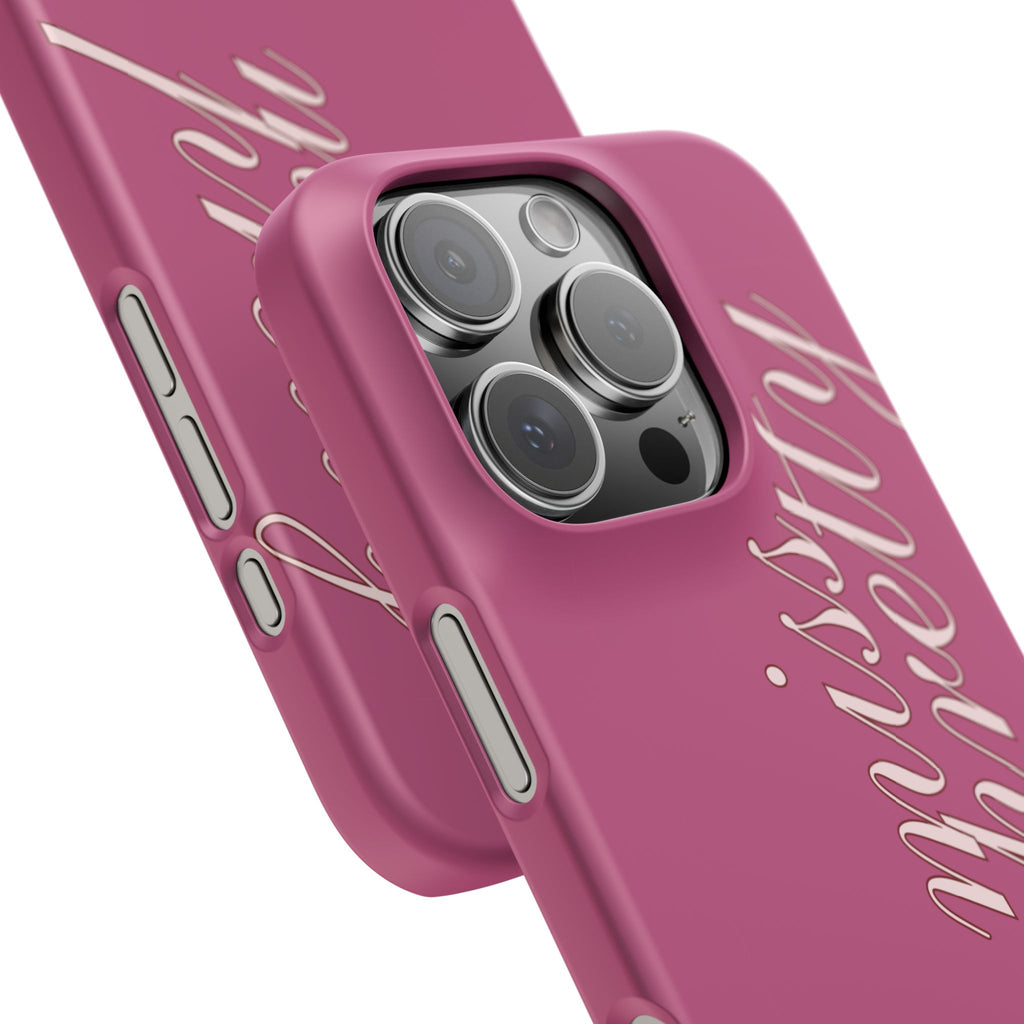 Pink “Miss Pretty” Phone Case, Feminine Protective iPhone Cover