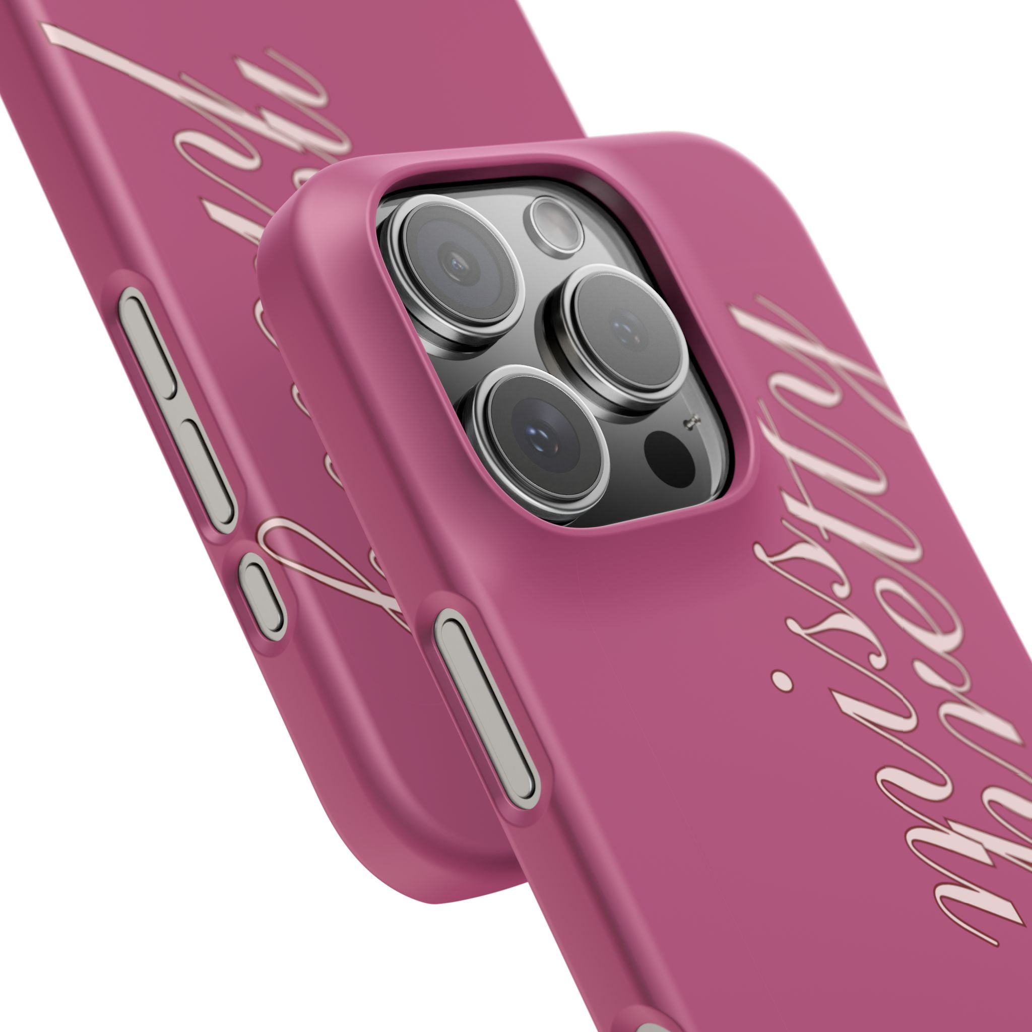 Pink “Miss Pretty” Phone Case, Feminine Protective iPhone Cover
